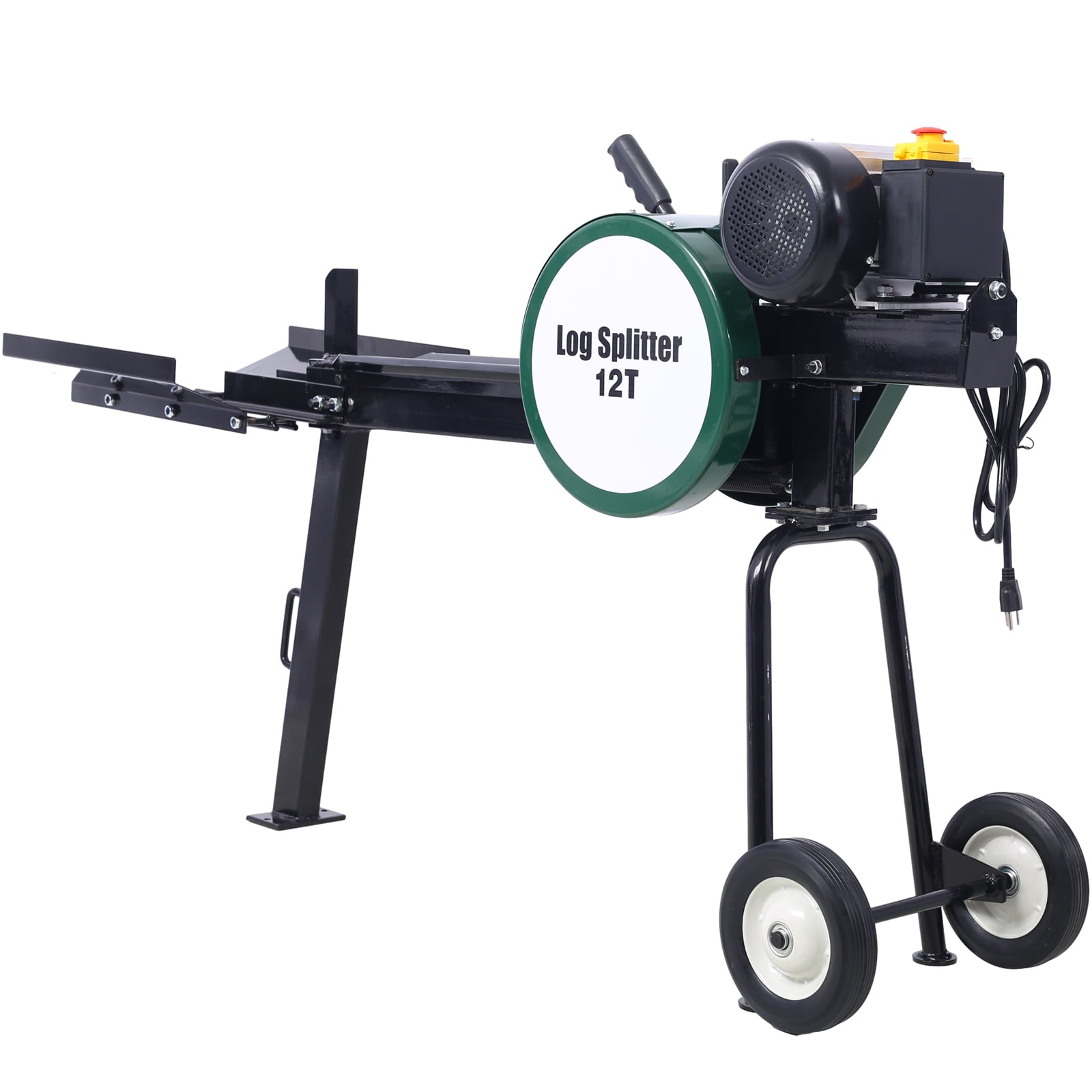 Chery Industrial Electric Log Splitter 12 Ton Horizontal Firewood Machine (Green, 18.5 in) 0c1t9