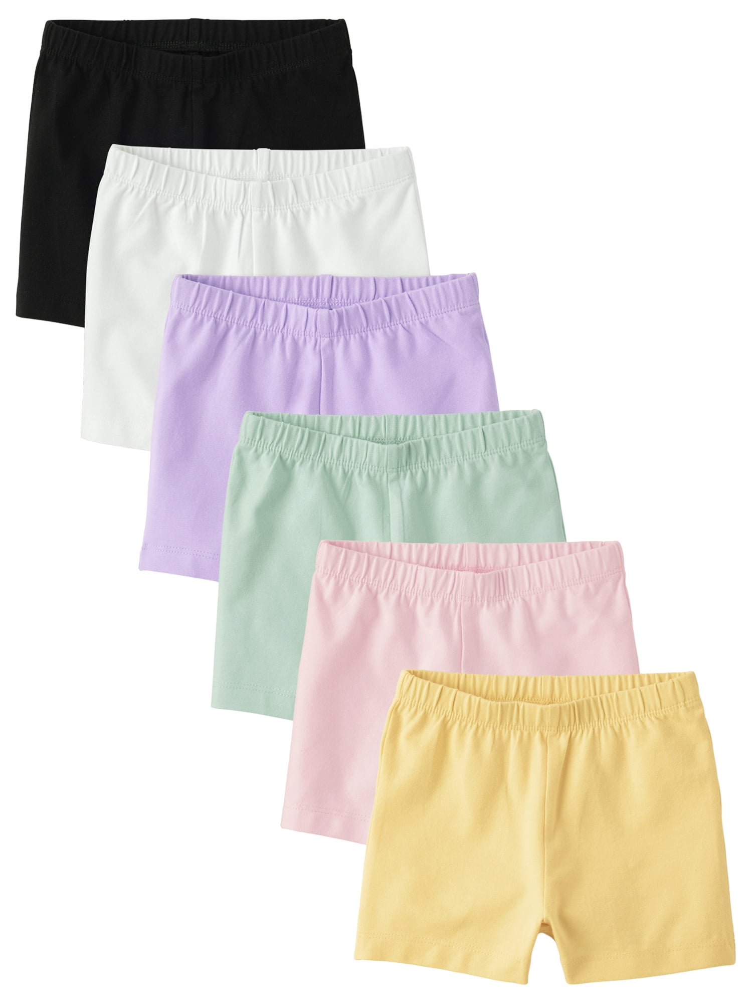 The Children's Place Toddler Girls Everyday Cartwheel Shorts (Blue, 6-Pack) 2cnn2