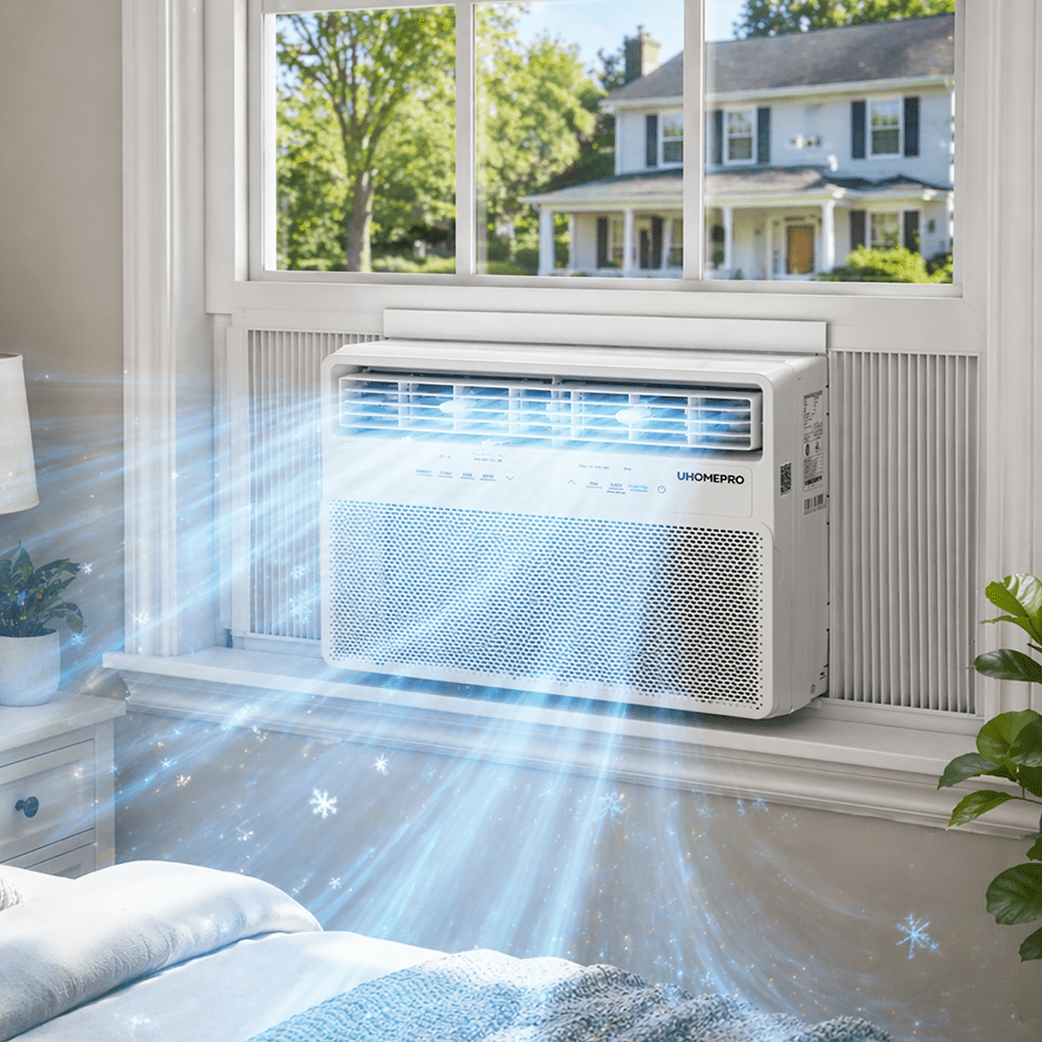 Enyopro 10000 BTU Smart Window Air Conditioner, Energy-Efficient Cooling for 450 Sq.Ft Rooms (White, 10000 BTU) j0lqn