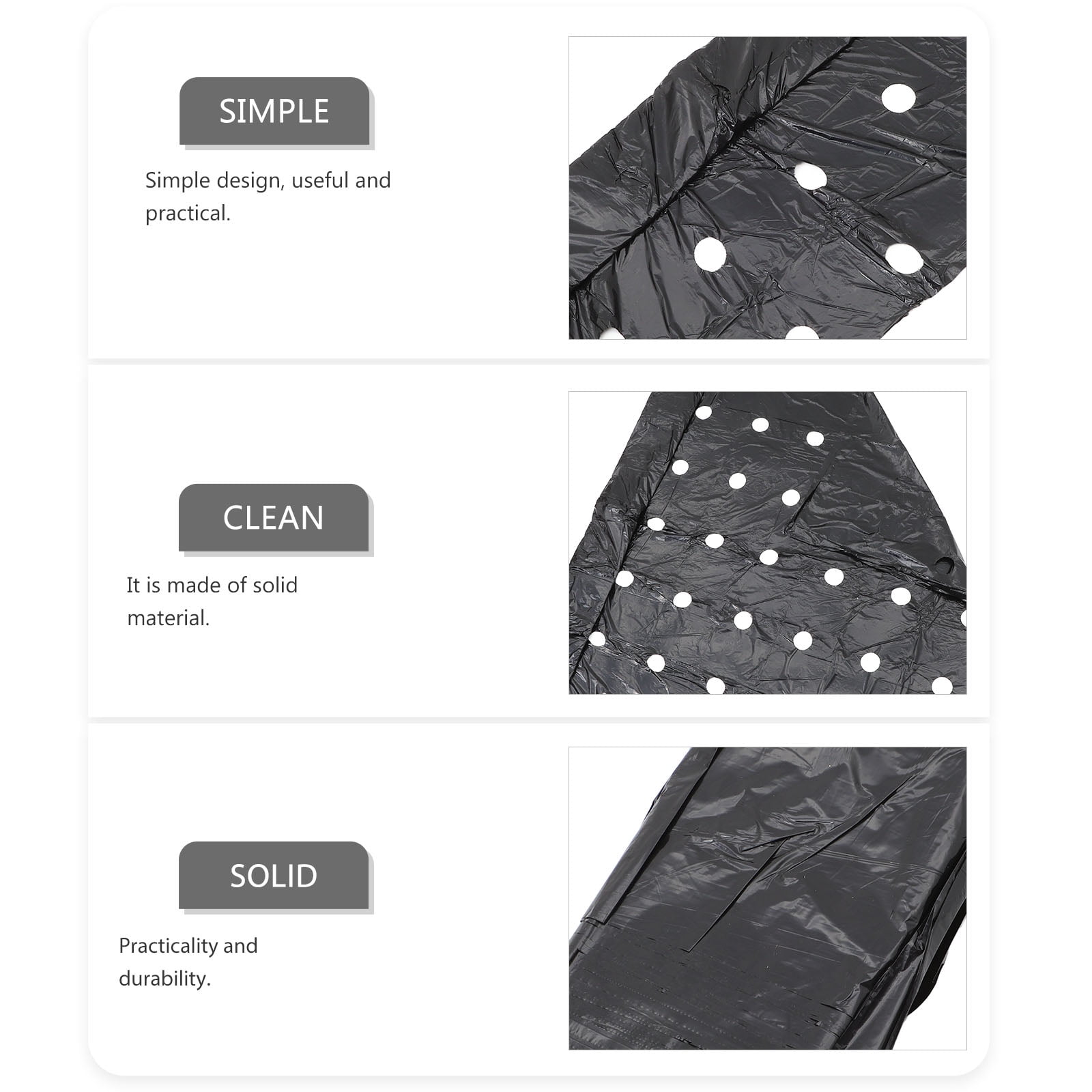 Milisten Perforated Agricultural Mulching Film for Garden Crops (Black, 1 Pack) pbu5z