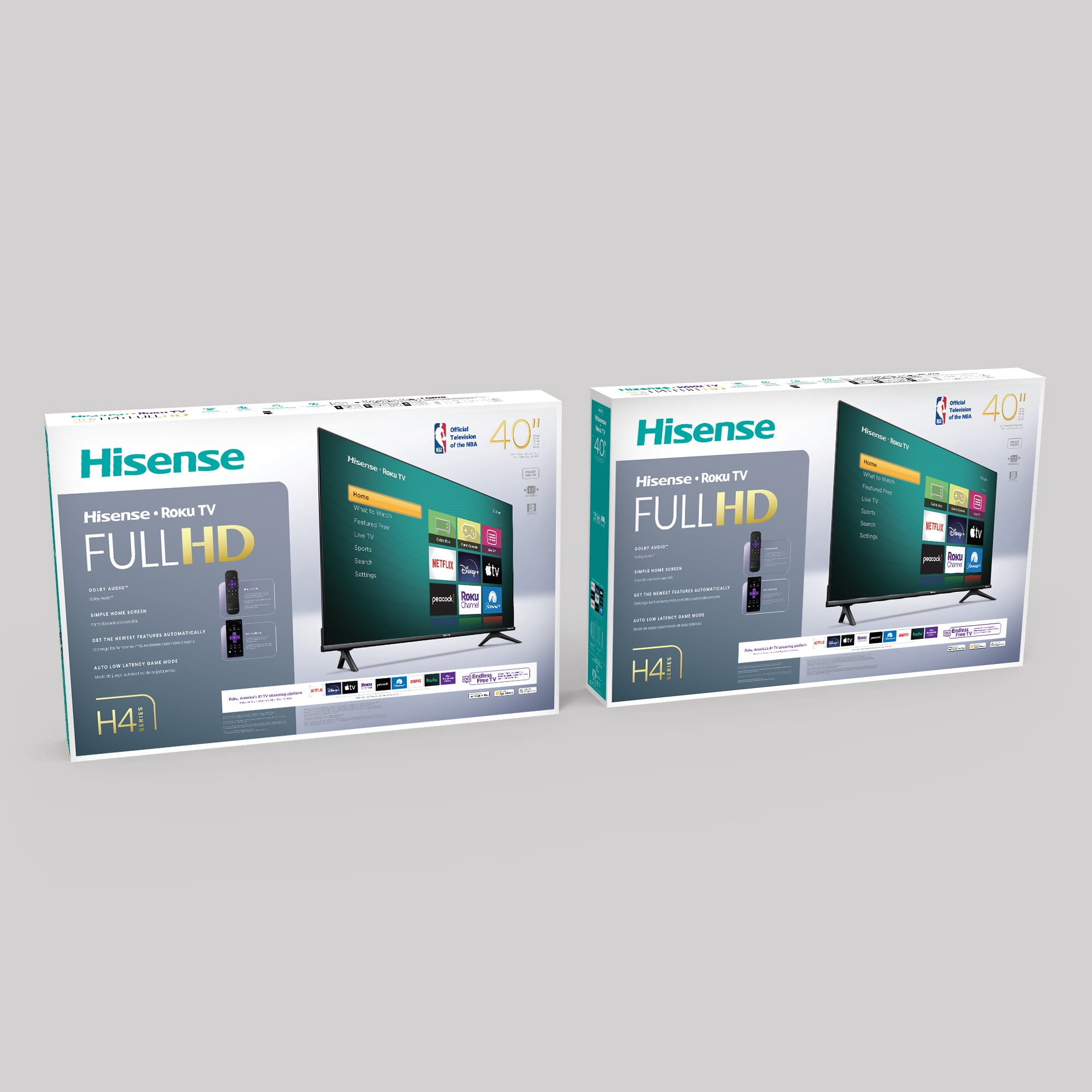 Hisense 40-Inch Class H4 Series FHD Roku Smart TV (1080P Full HD, LED Display, Motion Rate 120, Smart Streaming) vvayo