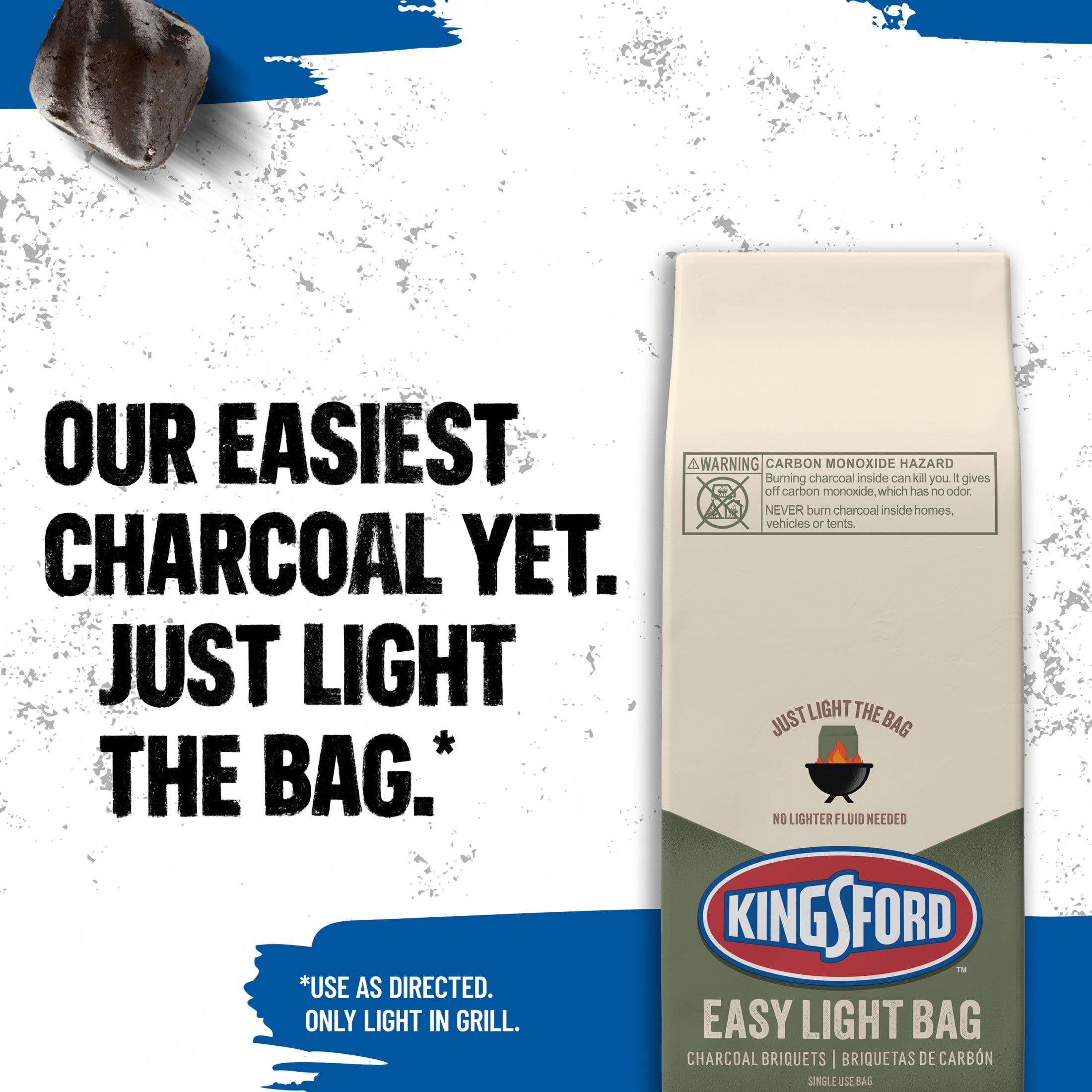 Kingsford Easy Light Charcoal Briquettes for Outdoor Grilling (4 lb) l127i