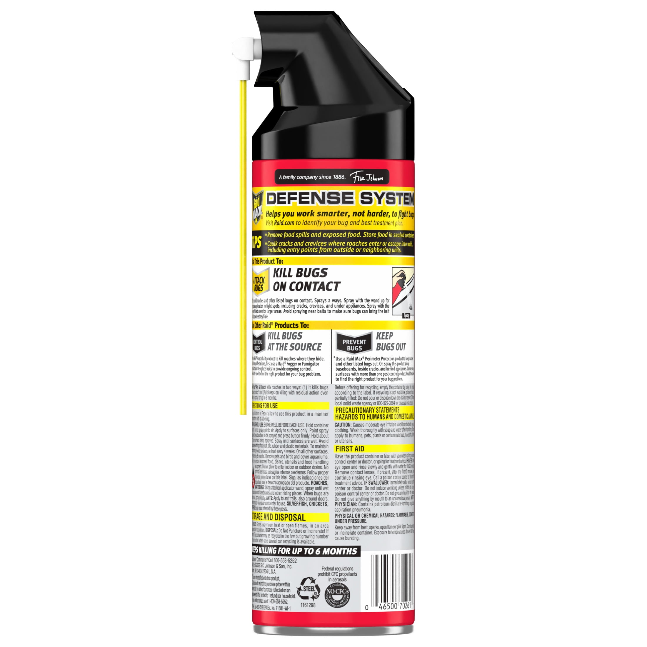 Raid MAX Indoor Ant and Roach Insecticide Spray (14.5 oz) 2ohkp