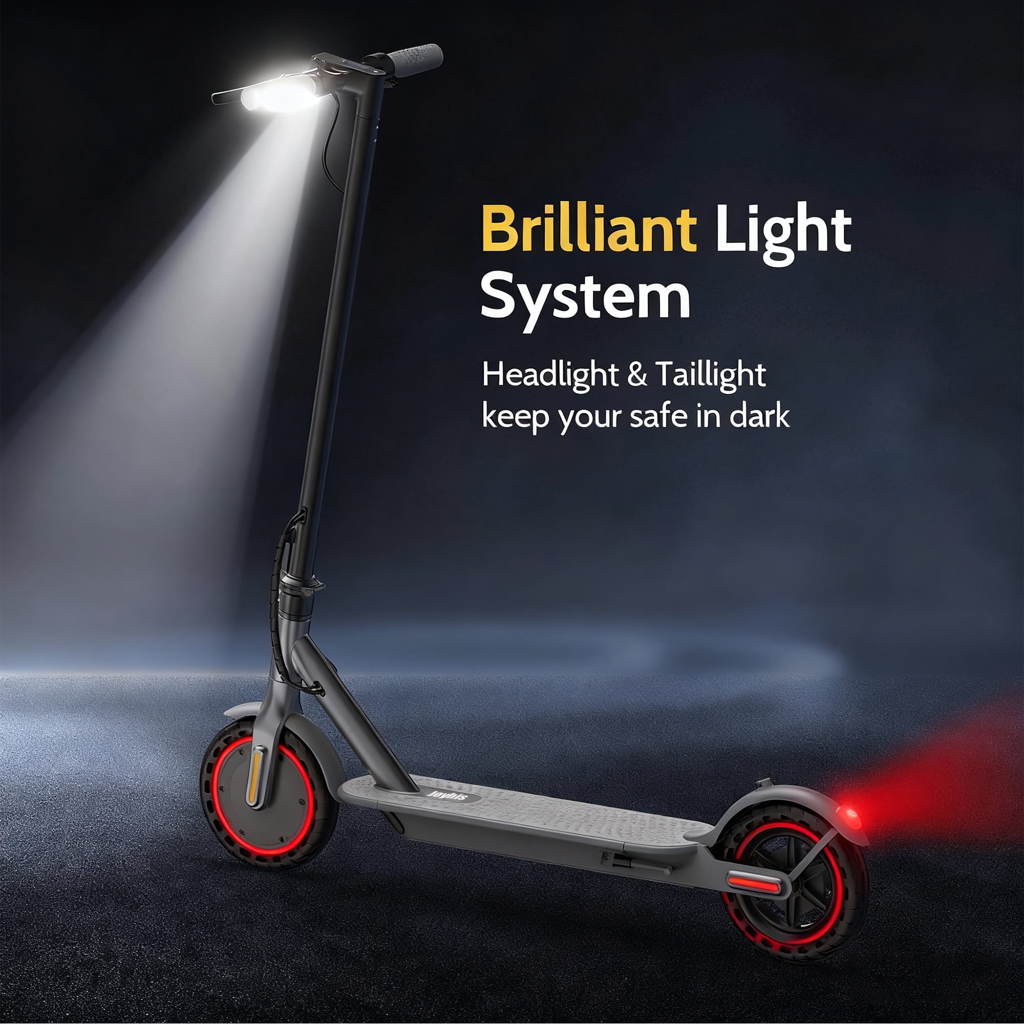 Joyhis J078 Electric Scooter for Adults, Foldable Commuter E-Scooter with 350W Motor, 19mph Max Speed, 21 Miles Range (8.5 in Tires) o2pu0