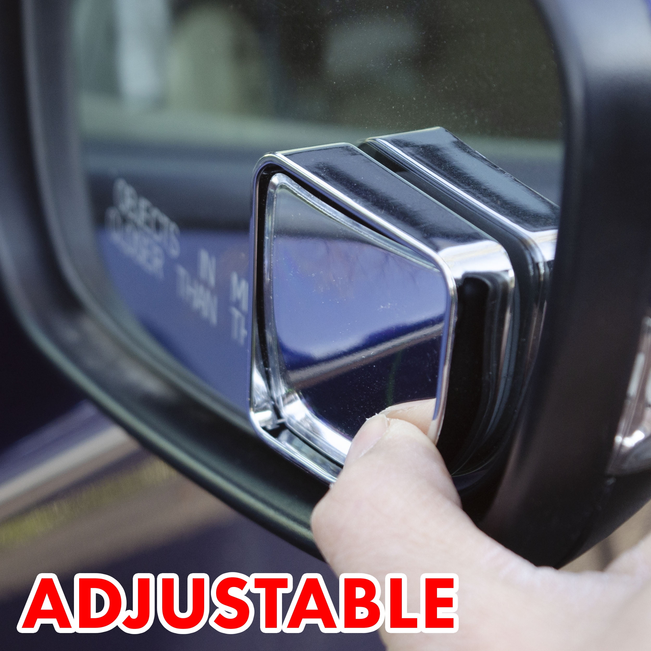 Auto Drive Quarter-Round Adjustable Blind Spot Mirror (Silver, 2-Pack) t49ot