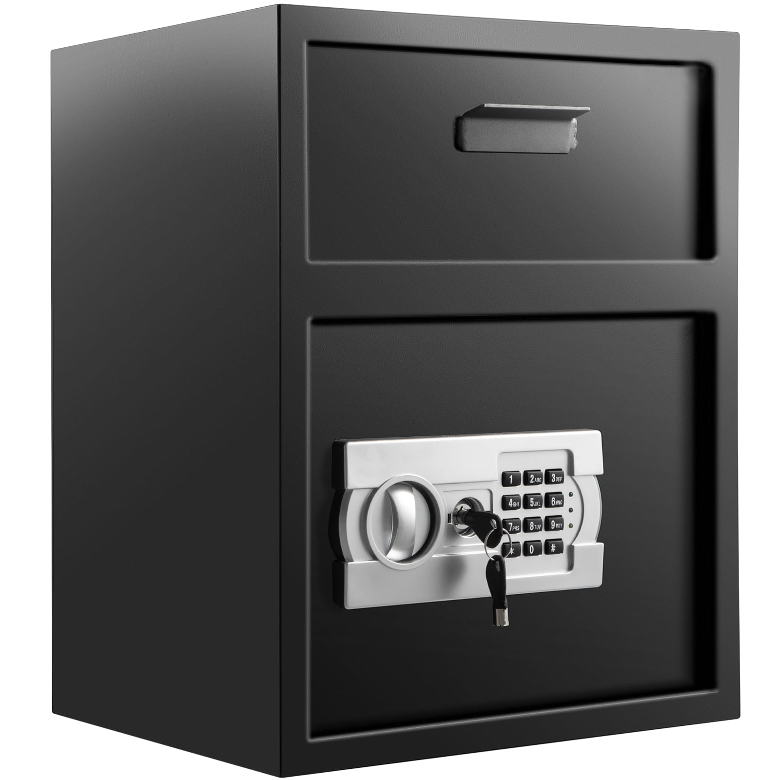 KFFKFF Digital Depository Safe with Drop Slot, Heavy-Duty Carbon Steel Security Box for Cash and Documents (Black, 1.7 Cubic ft) bbsnz