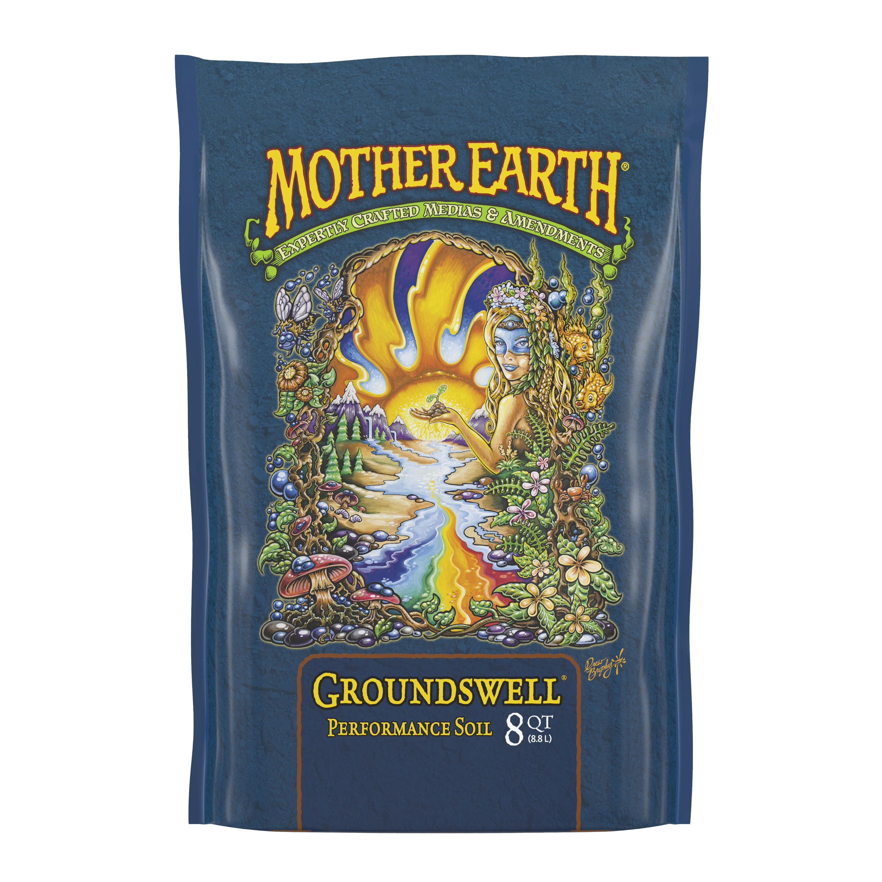 Mother Earth Groundswell Performance Soil, All-Purpose Potting Mix for Indoor and Outdoor Plants (8 qt) zrp9i