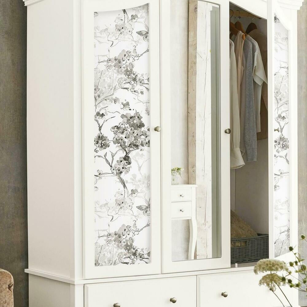 RoomMates Spring Cherry Blossoms Peel and Stick Wallpaper (Blue, 18 in x 18.86 ft) hohn8