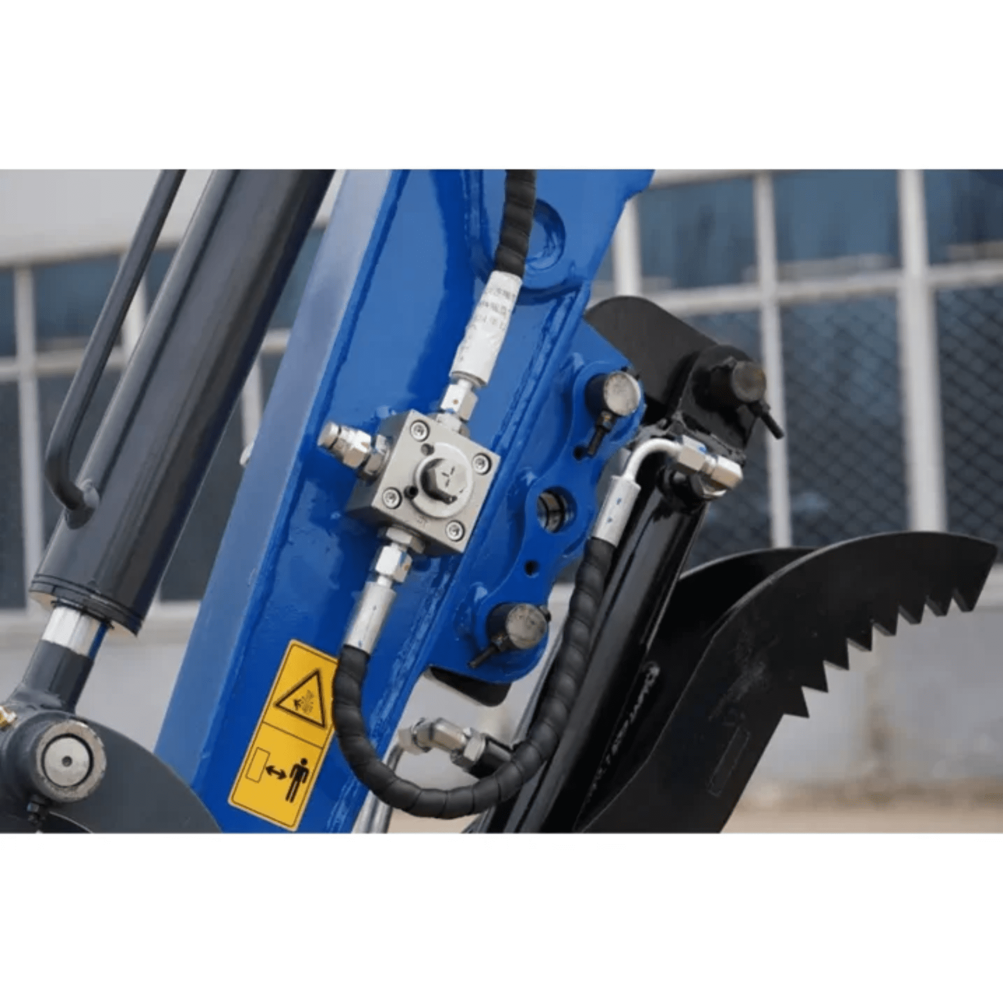 TYPHON TERROR XI Mini Excavator with 13 Attachments (Blue, 13.5hp) gmst4