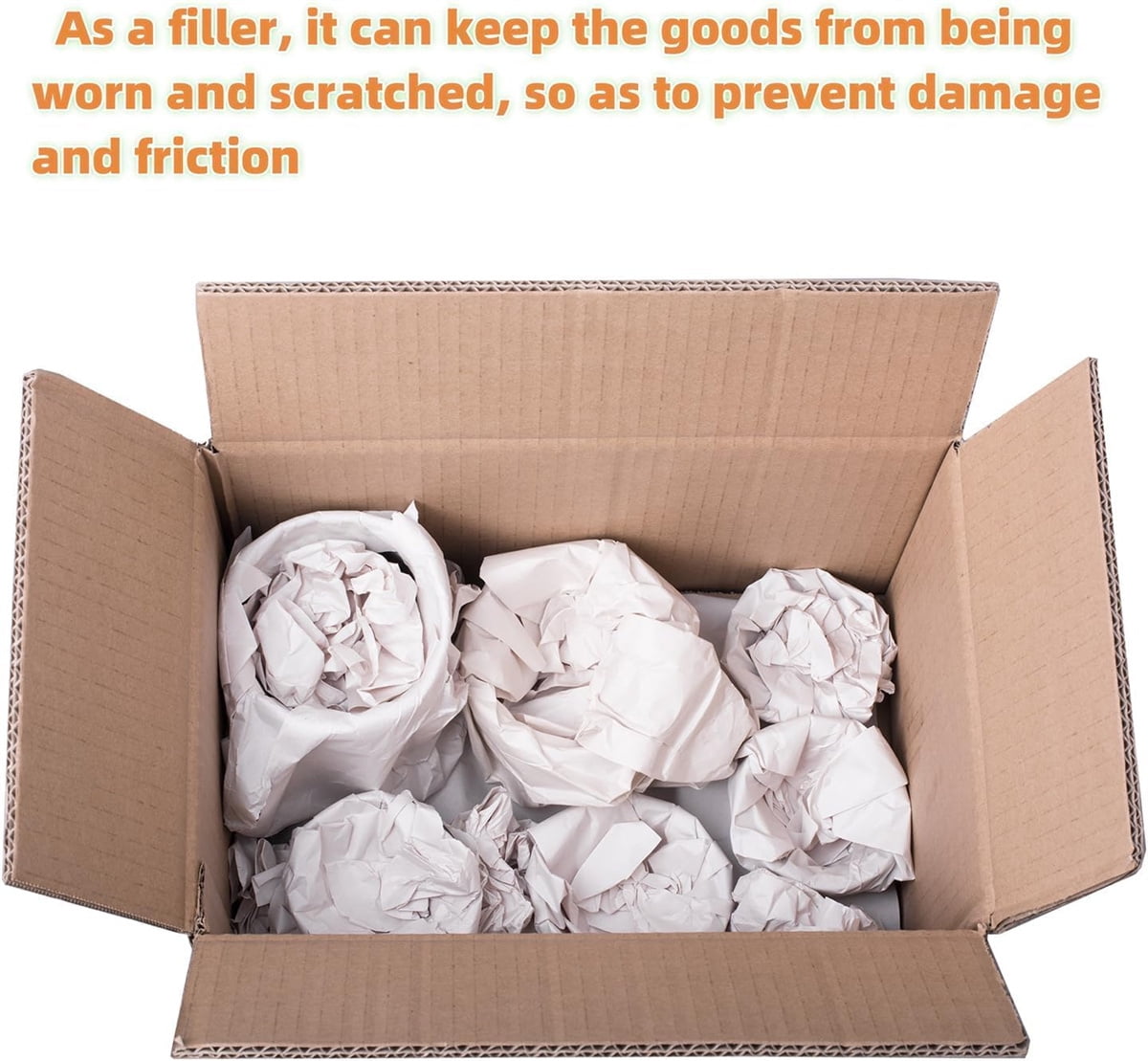Tutuviw Packing Paper for Moving and Shipping, Protective Newsprint Sheets for Fragile Items (White, 100 Sheets, 12x12 in) jf1mu