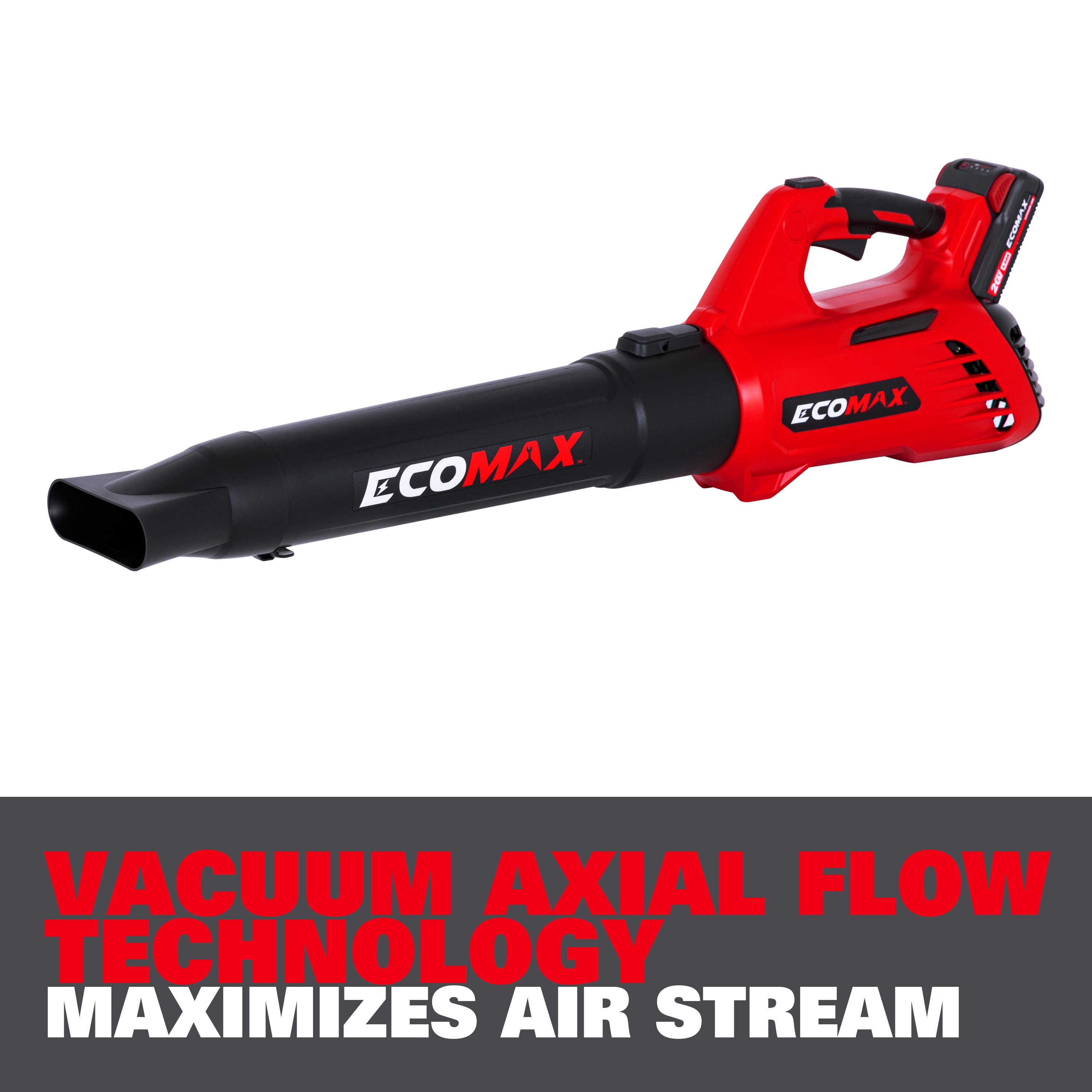 Ecomax 20V Cordless Leaf Blower with 2.0Ah Battery and Charger (365 CFM, 87 MPH) 59sjt