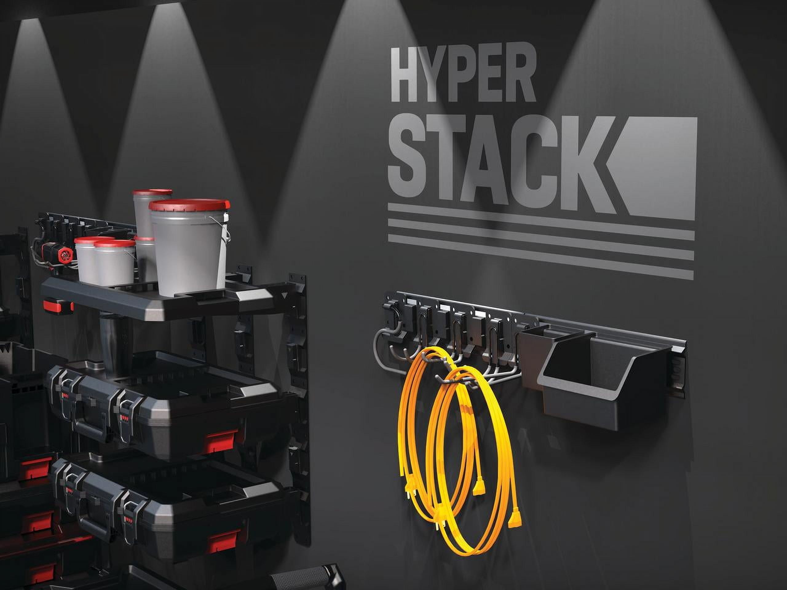 Hyper Tough Hyper Stack Tool Box Organizer (Red, 17.5 in x 13.5 in x 5 in) 1cik1