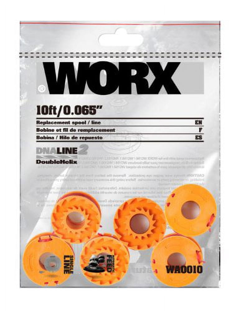 WORX WA0010 Replacement Trimmer Line for Electric String Trimmers (6-Pack, 60 ft total) yhhi9