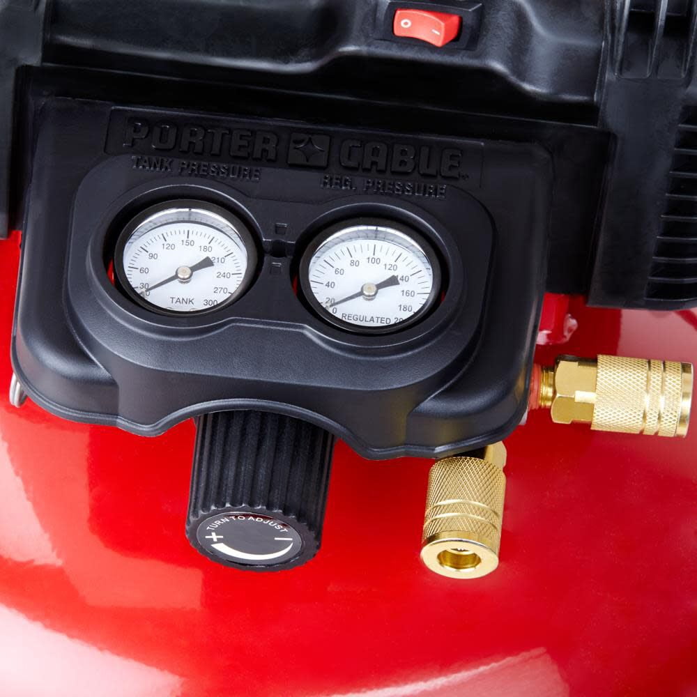 PORTER-CABLE C2002 Pancake Air Compressor (Oil-Free, 6 Gallon) o48zf