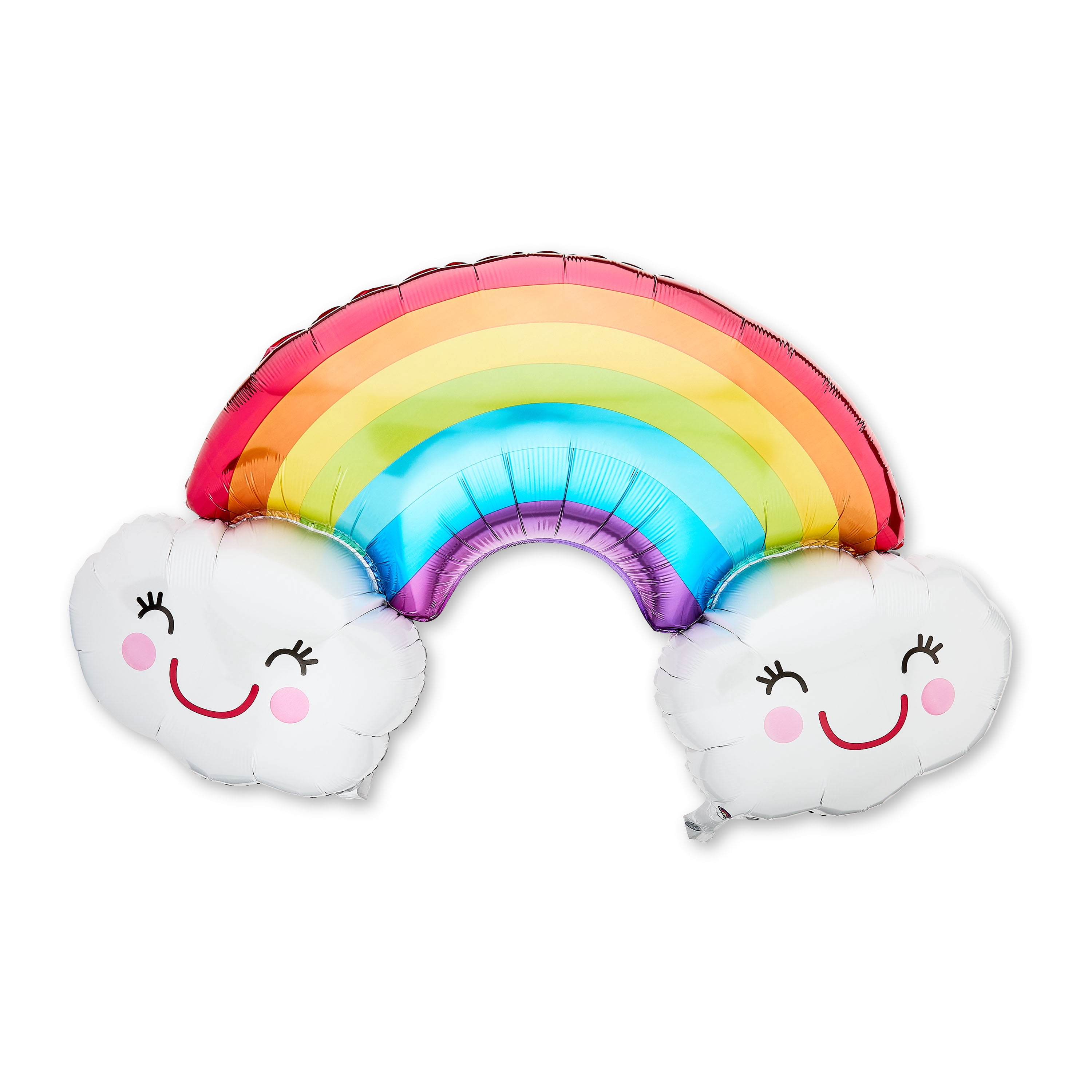 Way To Celebrate Rainbow with Clouds Foil Balloon (Multicolor, 37 in x 22 in) w92my
