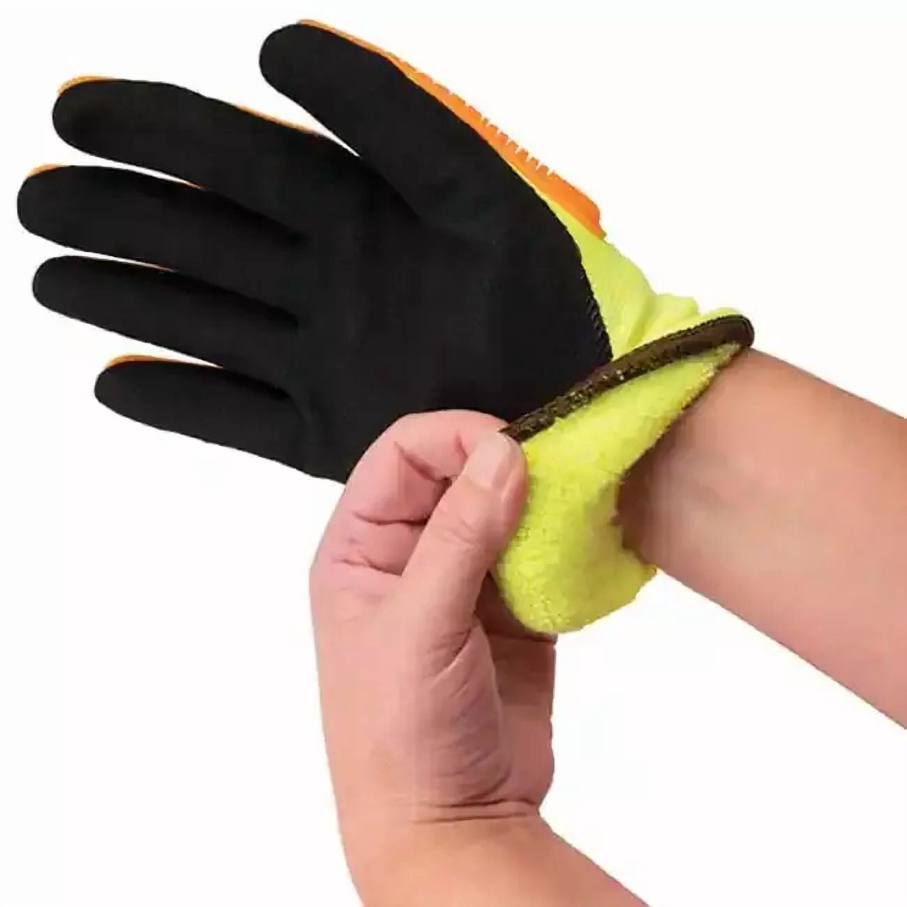 BRICK Flextech Thermal Work Gloves Impact and Cut Resistant Fleece Lined Hi-Viz (XXL) fe03v