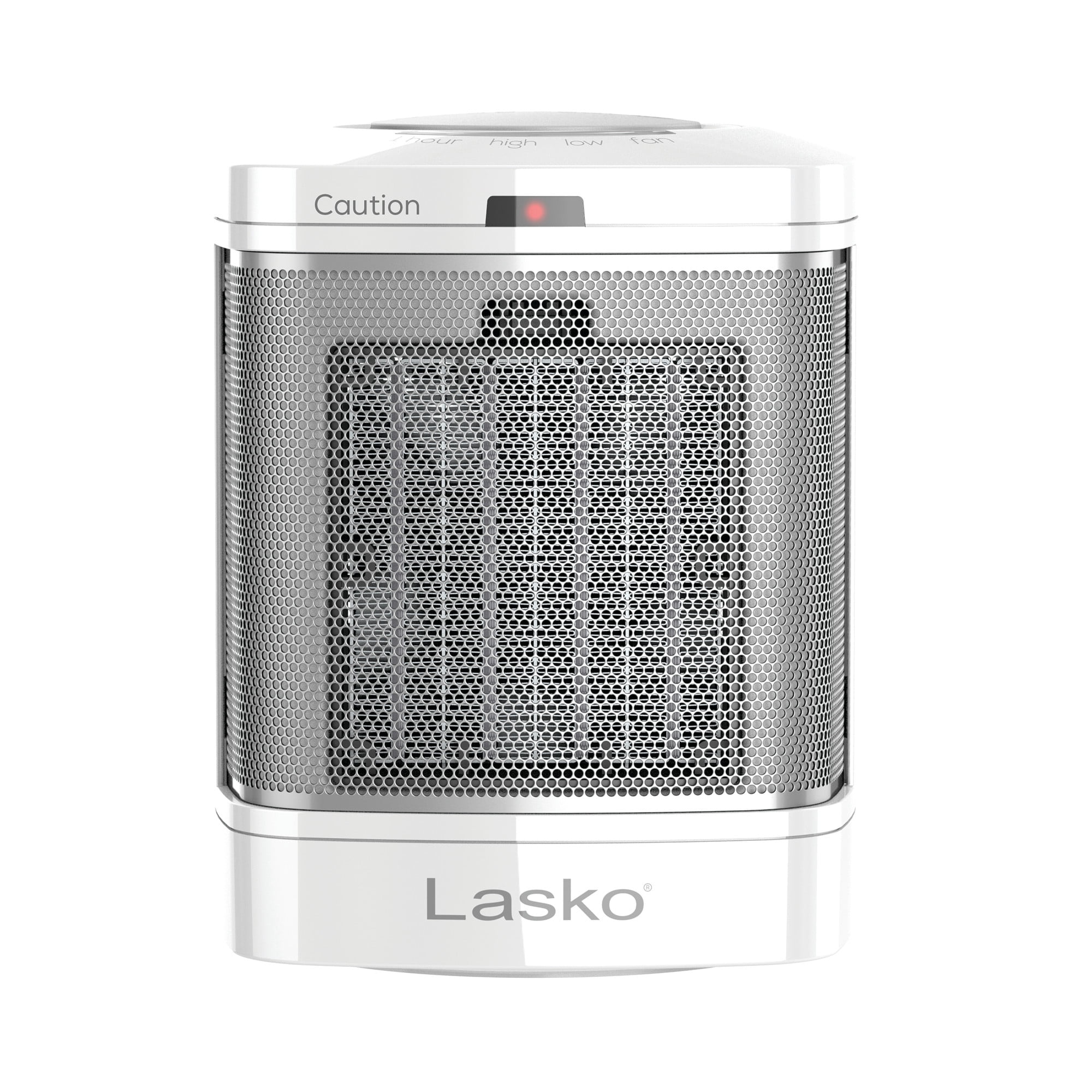 Lasko 8 in 1500W Electric Bathroom Space Heater with ALCI Safety Plug and Timer (White) 6dt1x