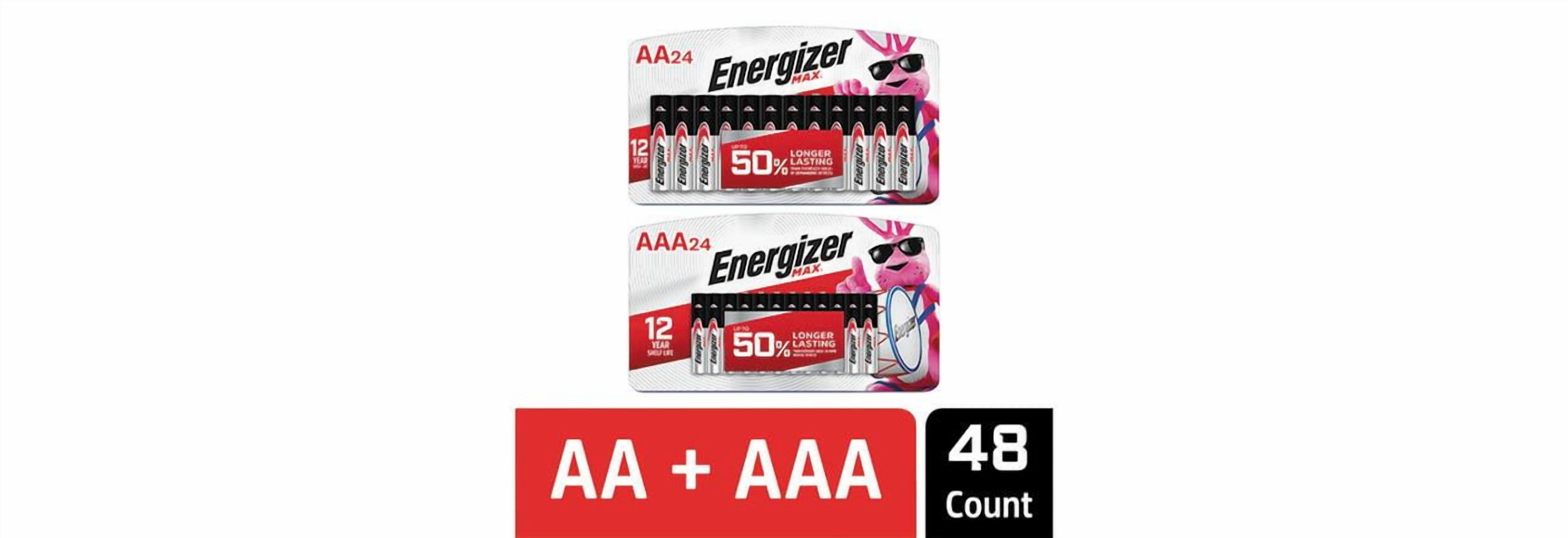 Energizer MAX AA and AAA Alkaline Batteries (48 Pack) k3k3y