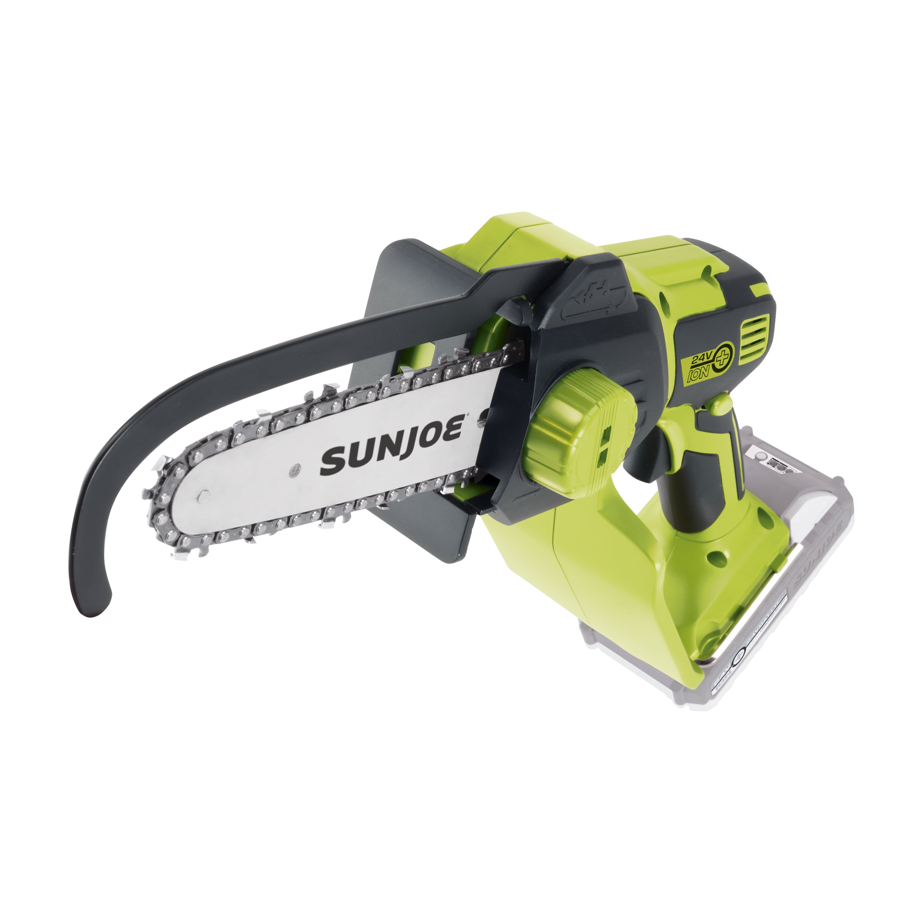 Sun Joe 24V Cordless 5-inch Handheld Pruning Chainsaw with 2.0-Ah Battery and Charger (Green, 5.5 lb) 0iult