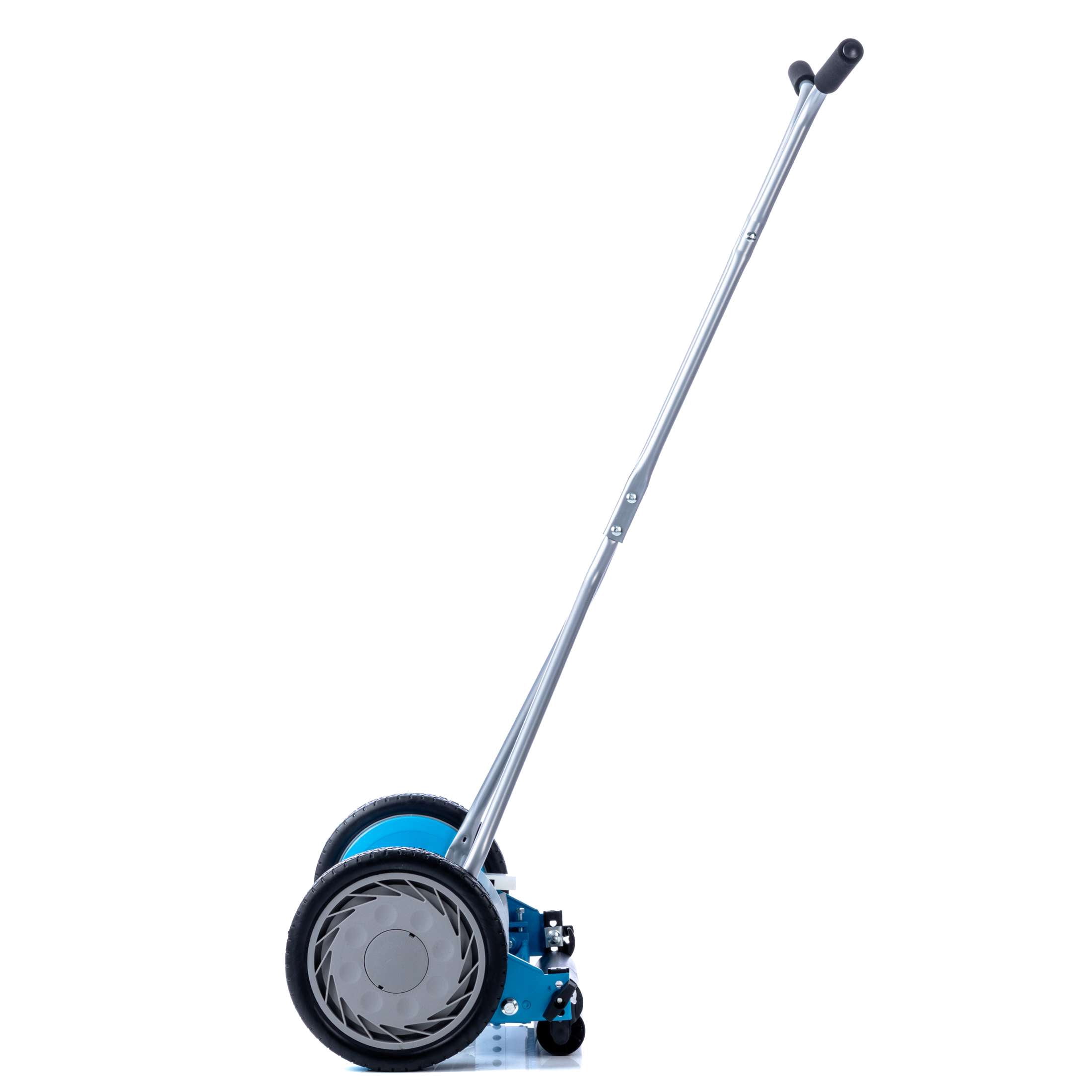 American Lawn Mower 16-Inch 7-Blade Reel Push Lawn Mower with T-Handle and Sharpener (Blue, 16 in) o5j5u
