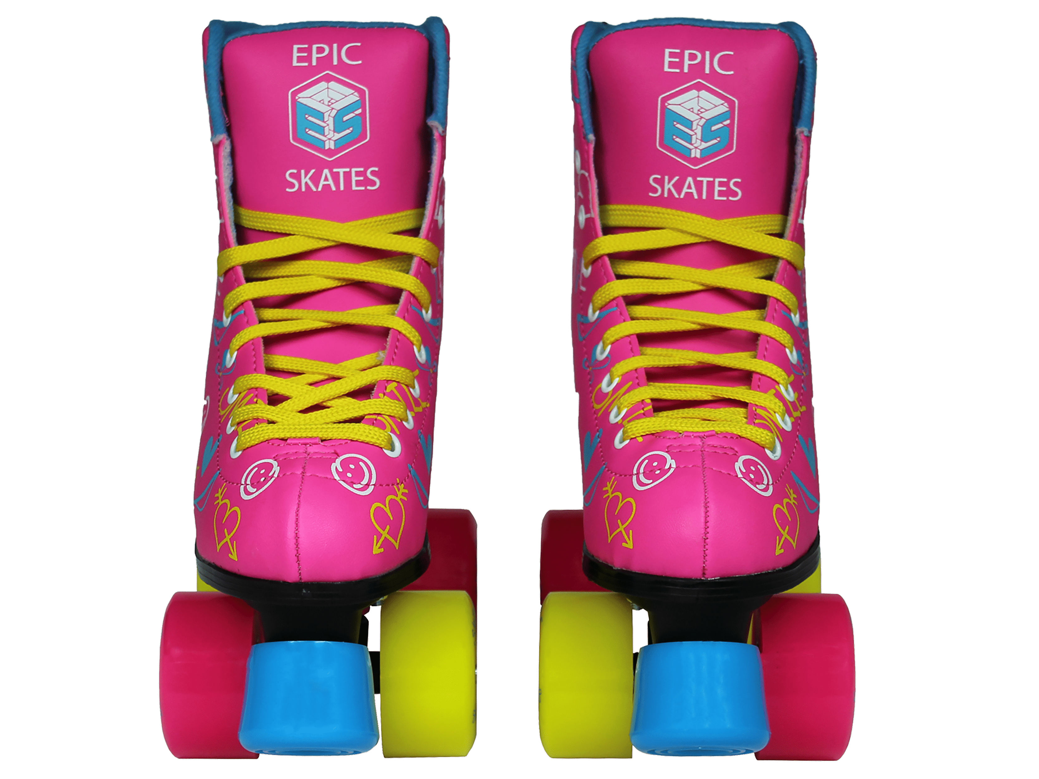 Epic Skates Blush Quad Roller Skates High-Top Indoor Outdoor Performance (Pink, Size 9) 6duj8