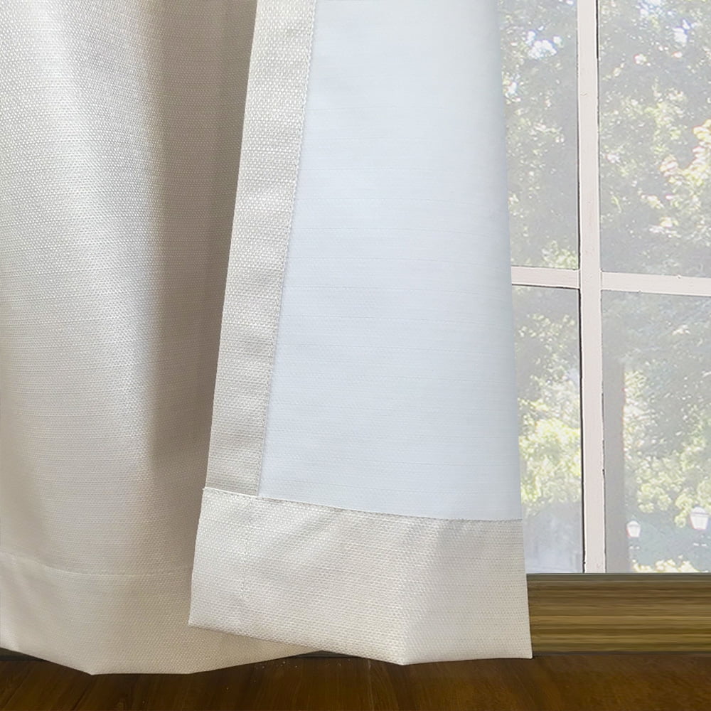 Mainstays Olan Blackout Curtain Panel Pair, Textured Solid Room Darkening Drapes (Beige, 37 in x 84 in, 2-Pack) 1efe6
