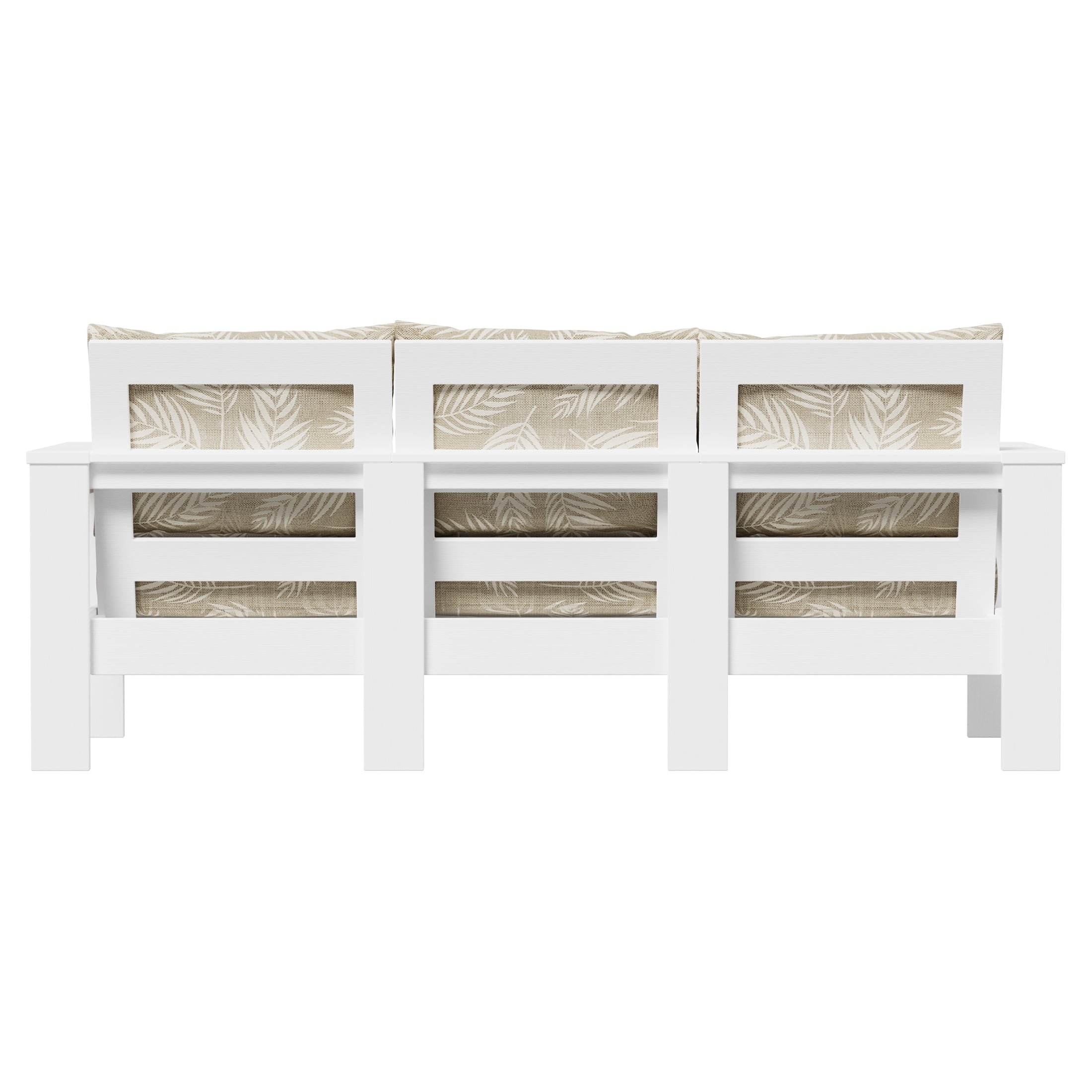 Better Homes & Gardens Ezra Outdoor HDPE Sofa (White, 81.75 in W x 31.35 in D x 34 in H) jimex