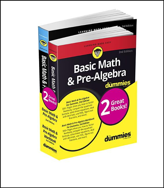 Mark Zegarelli Basic Math & Pre-Algebra for Dummies Book and Workbook Bundle (Paperback, 696 Pages) chqbv