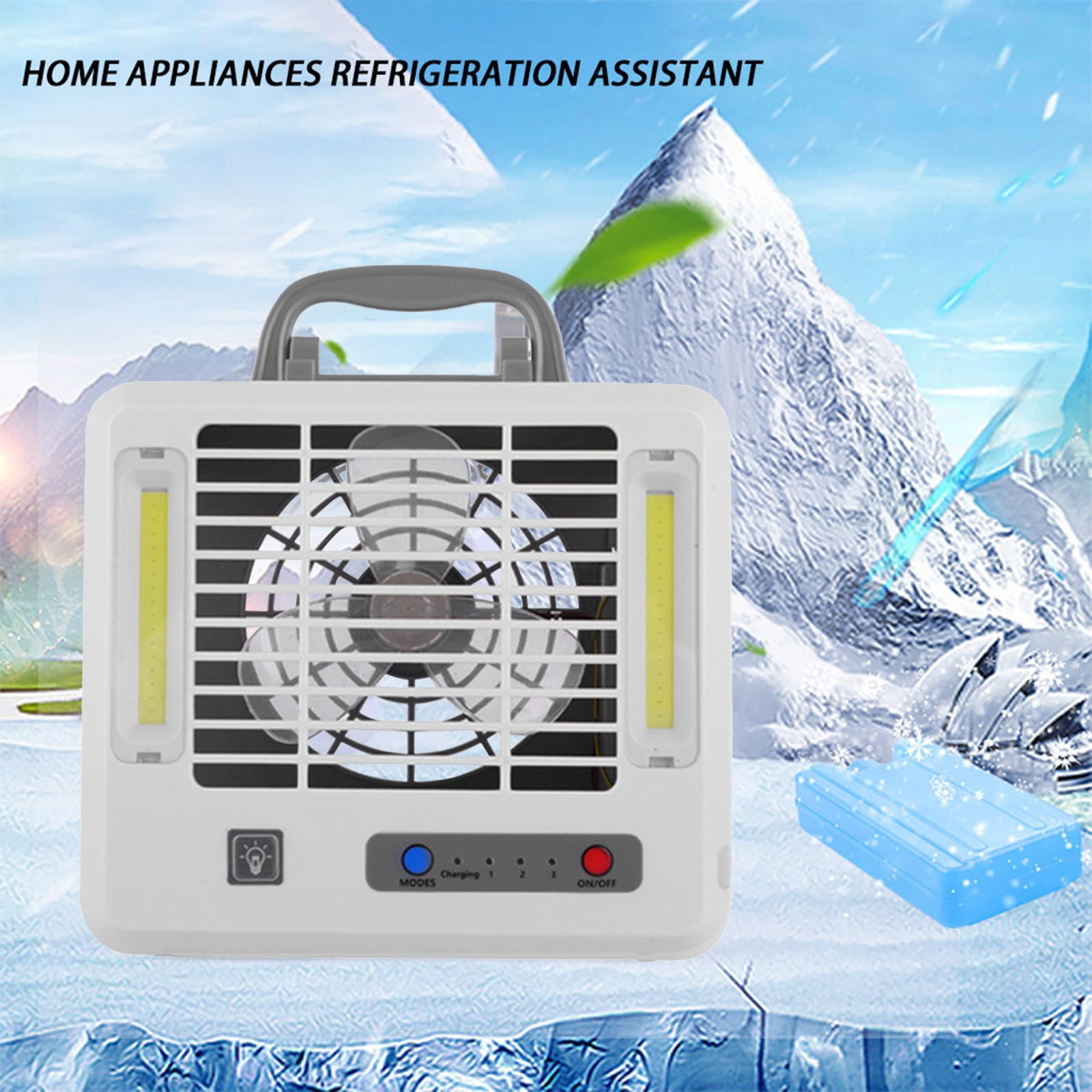 AOWNGIOYJRO Portable Air Cooler Fan, USB Rechargeable Desktop Cooling Unit with 3 Speeds (White, 1 Unit) xuctr