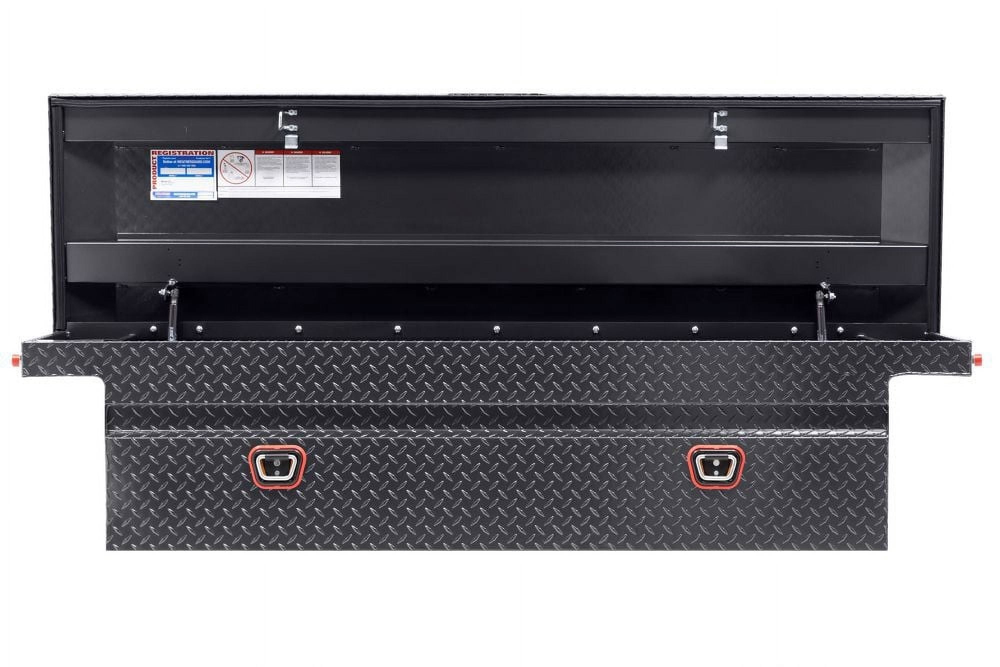 WEATHER GUARD Saddle Truck Tool Box Aluminum Full Low Profile (Gunmetal Gray, 71.5 in x 20.5 in x 13.5 in) 8k7fc