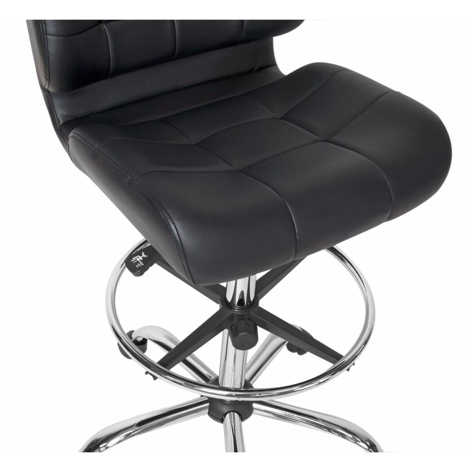 Studio Designs Height Adjustable Swivel Drafting Chair with Footring (Black, 24.5 in W x 24.5 in D x 41 in H) rbug7
