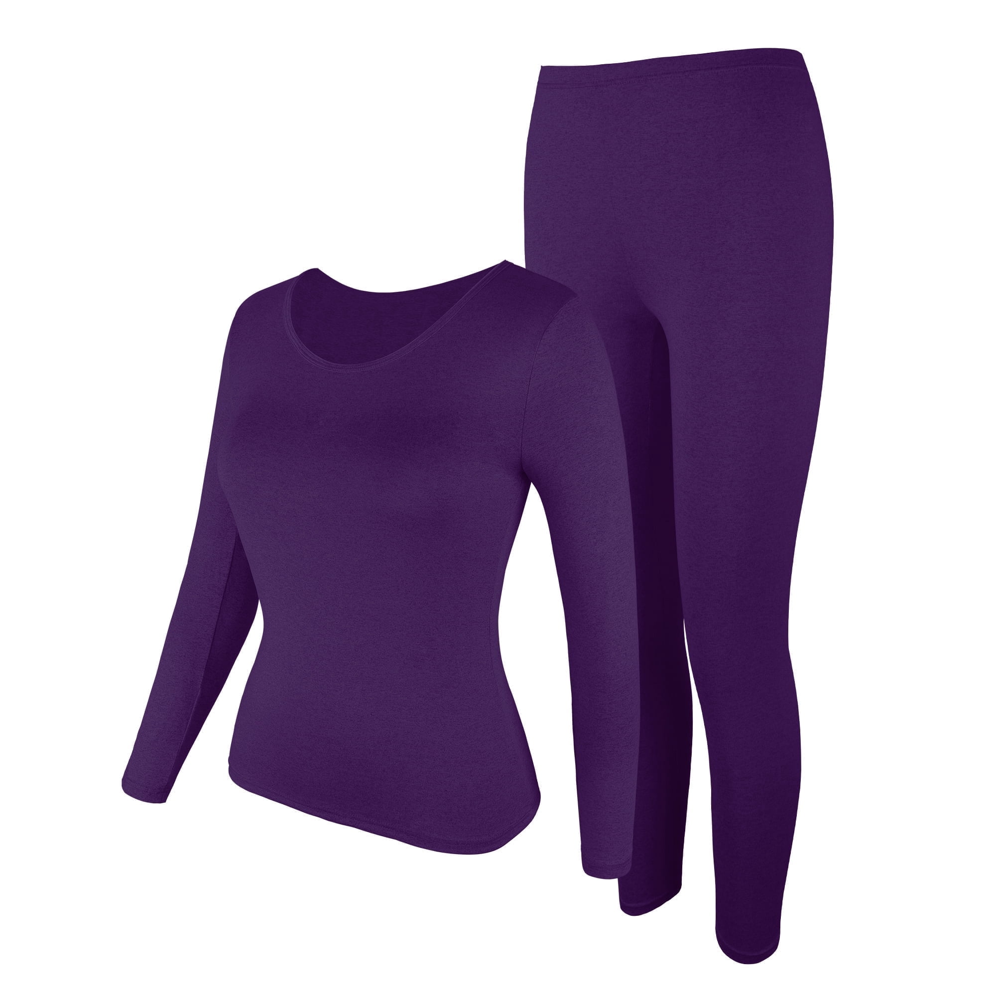 MISS COCOLI Thermal Underwear for Women Long Sleeve Base Layer Set (Black, Medium) zca7x