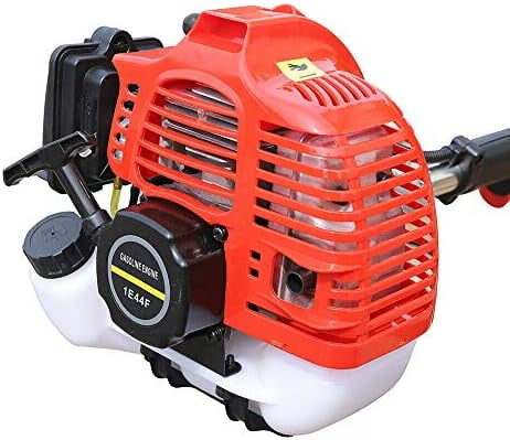 Generic Gas Powered Tiller Cultivator 2-Stroke Handheld Rotary Garden Rototiller (Orange, 26.2 lb) 5emnq