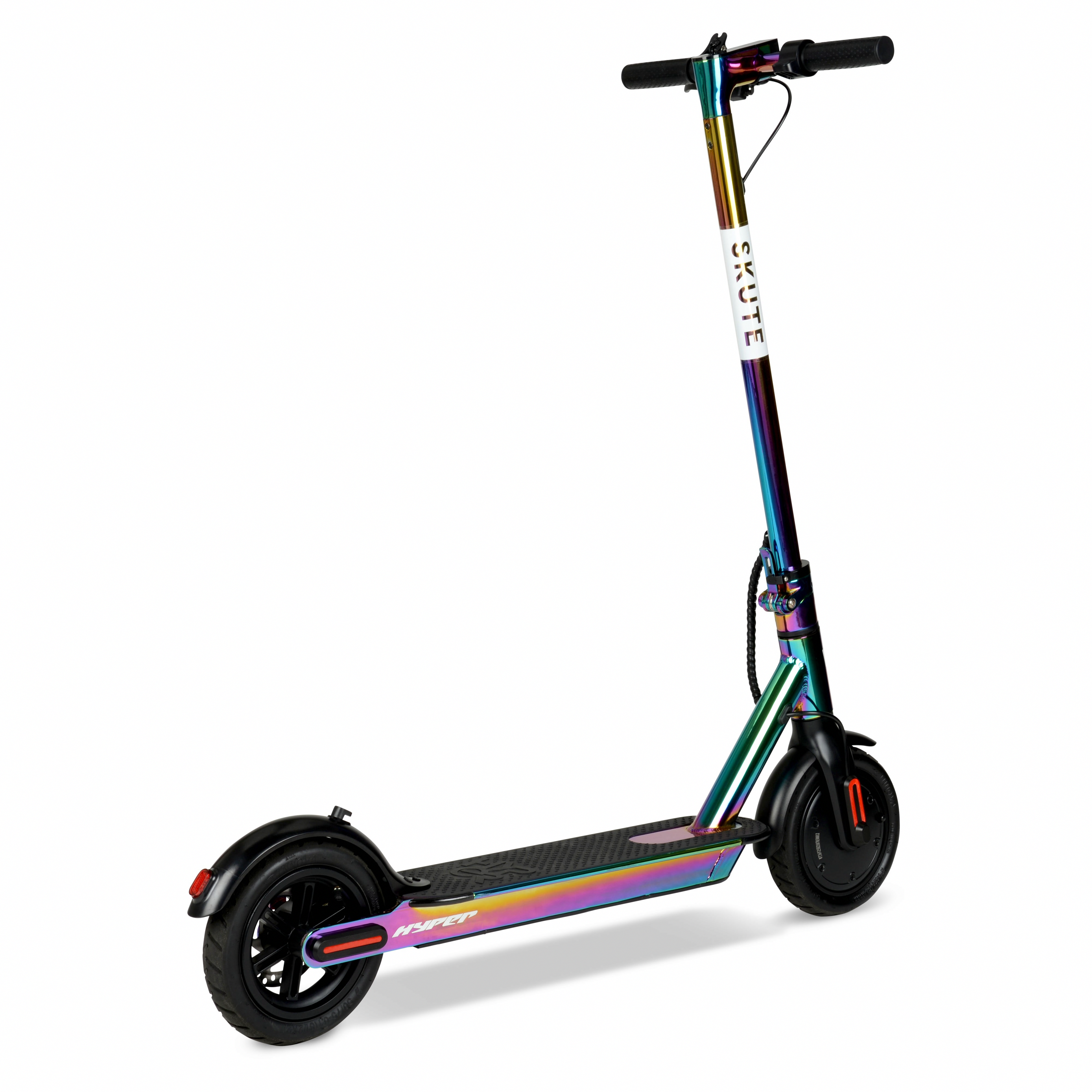 Hyper Toy Company Skute Folding Electric Scooter, 350W Motor, 16 MPH Max Speed (Jet Fuel, 264 lb Capacity) f590z