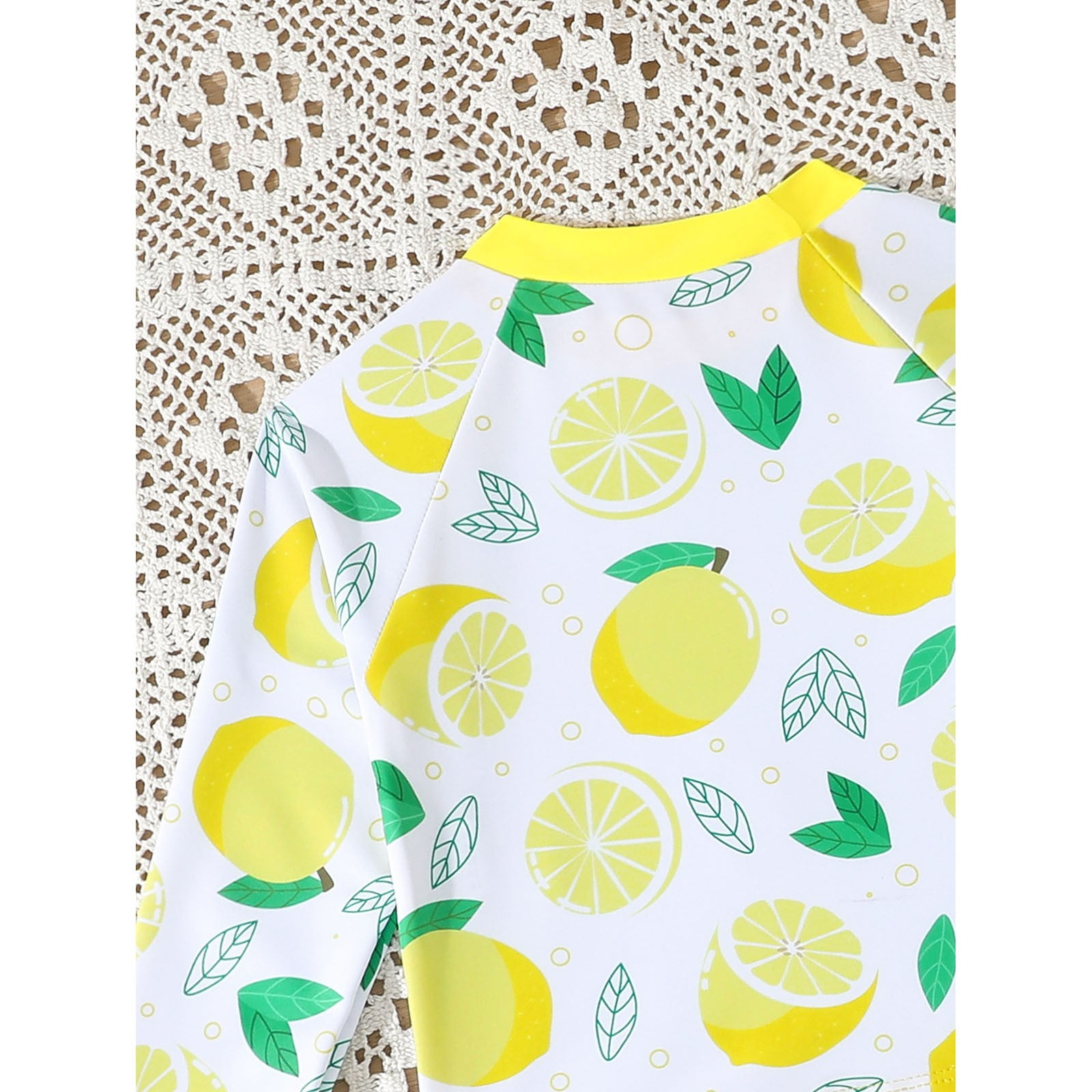 Bobifish Toddler Girls Rash Guard Swimsuit Floral Print Long Sleeve 2-Piece Set (Yellow, 2T) o8vet