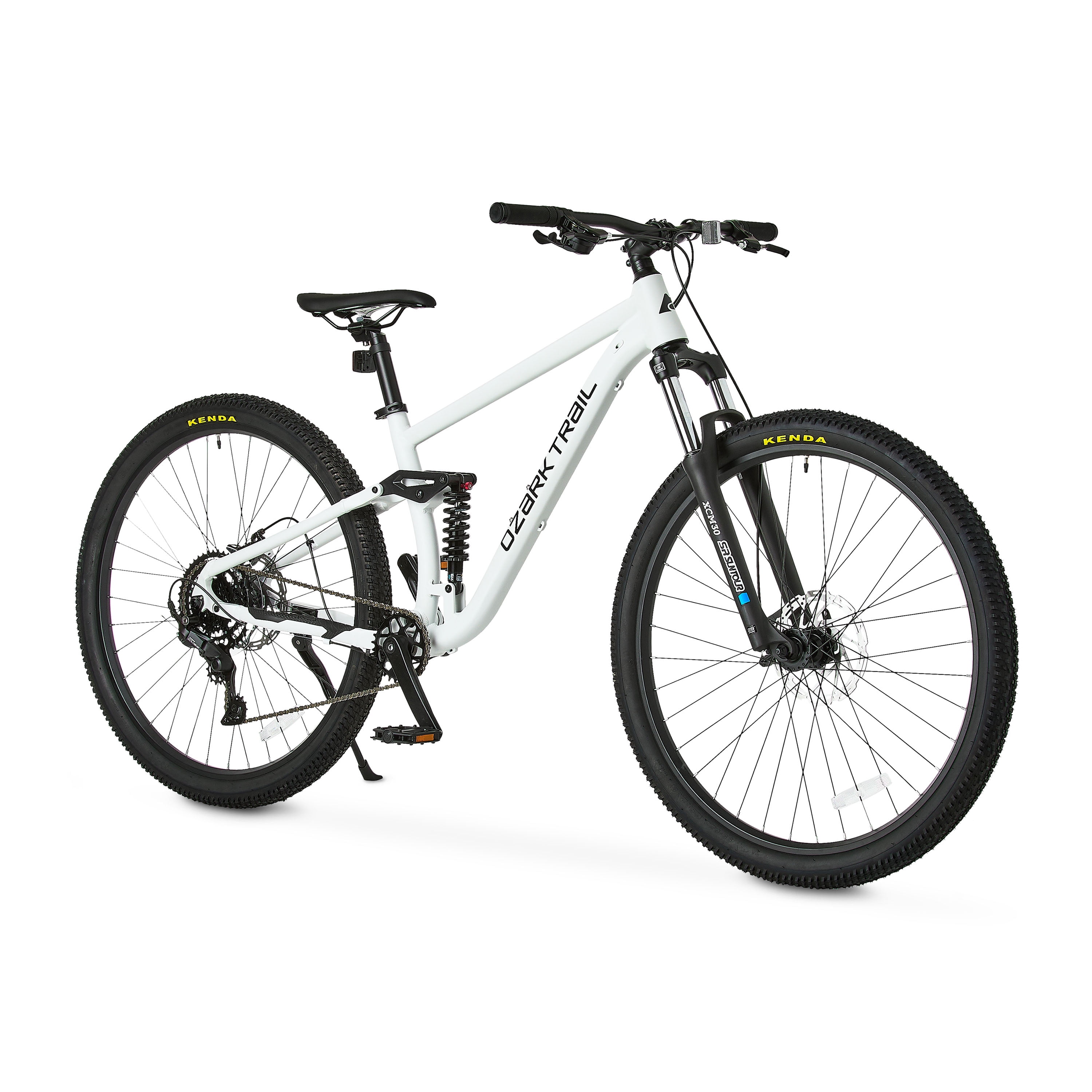 Ozark Trail 29 in FS.2 Slalom Full Suspension Mountain Bike (Off-White, Large Frame) f47h4