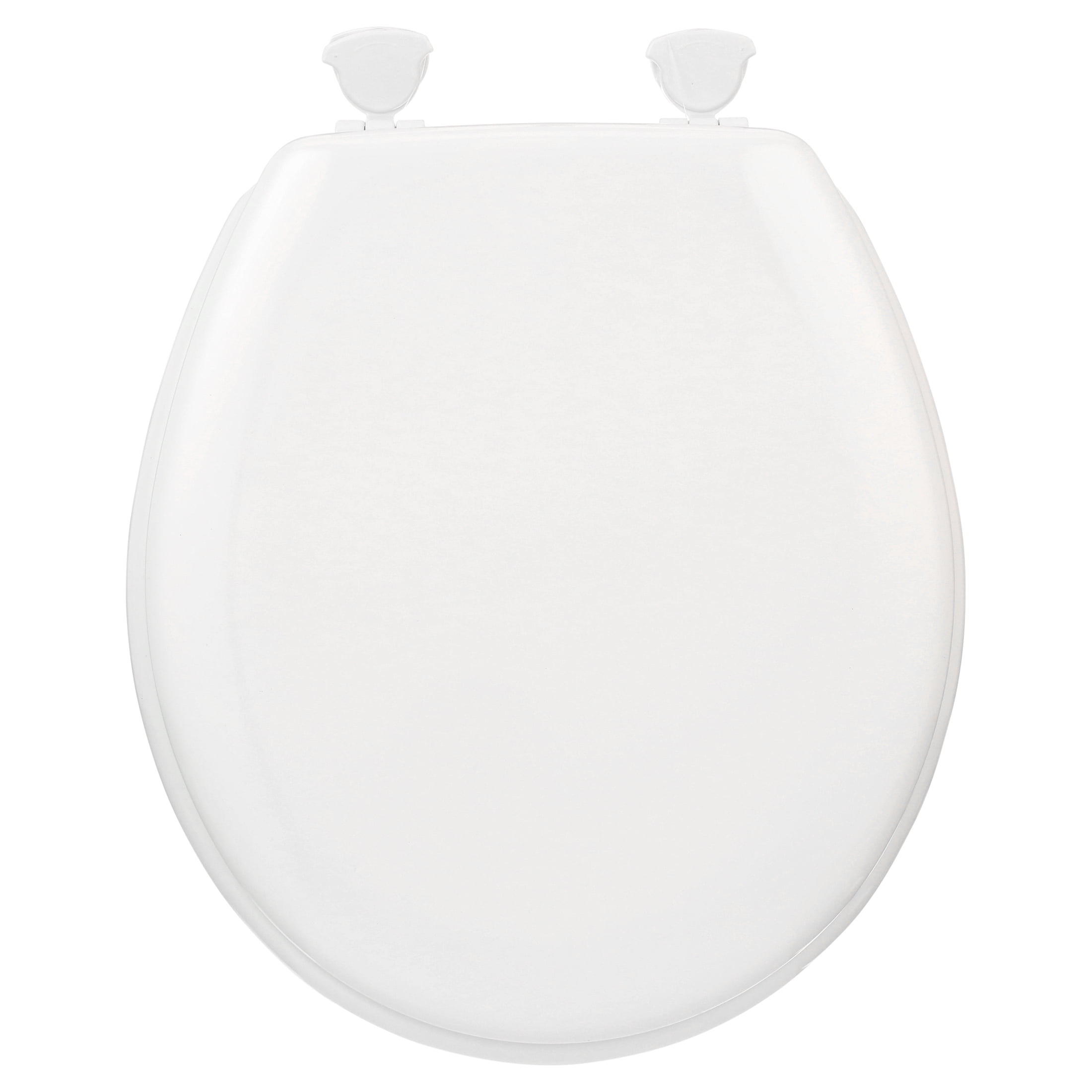 Mayfair Round Enameled Wood Toilet Seat with Easy-Clean Hinge (White, 16.5 in) 3ae82