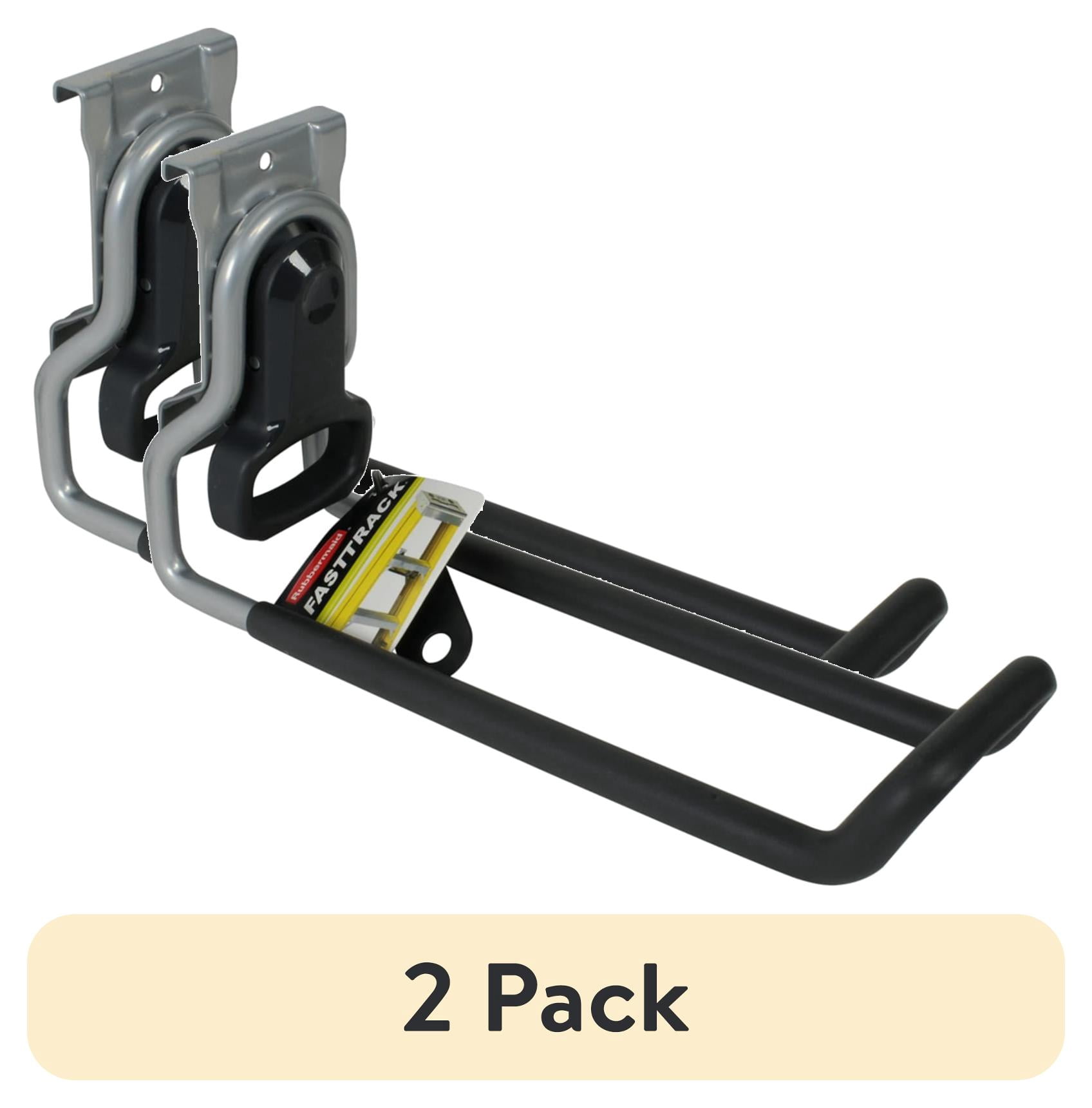 Rubbermaid FastTrack Garage Storage Wall Mounted Ladder Hook (Satin Nickel, 2 Pack) sg8gz