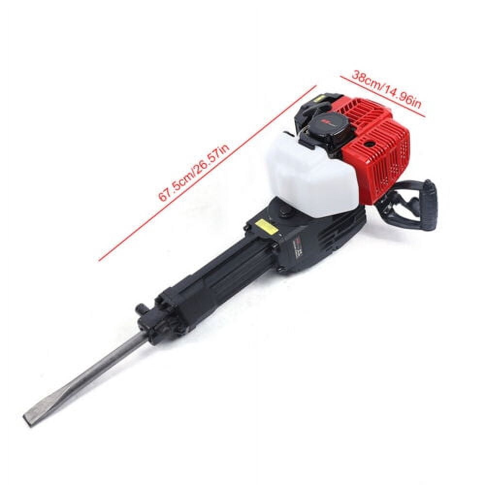 Generic Gas Demolition Jack Hammer 1900W Concrete Breaker with Flat and Point Chisel Bits (1900W) 3ypu9
