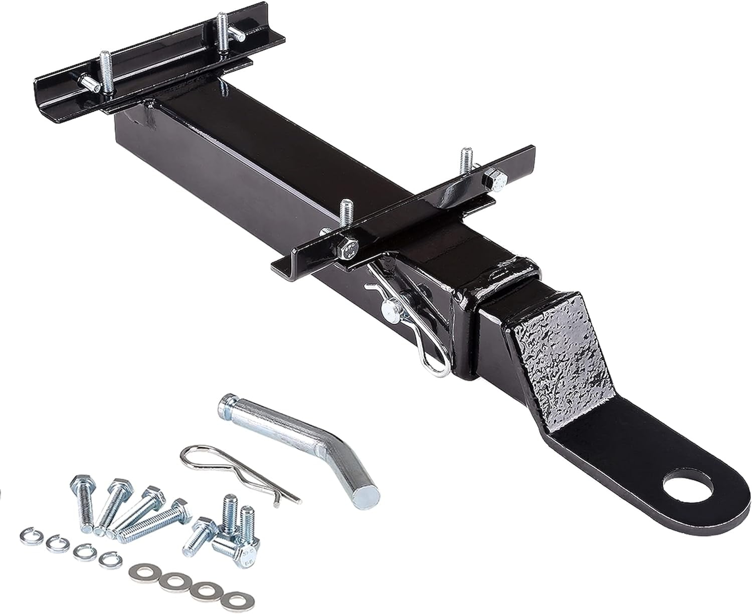 10L0L Golf Cart Heavy Duty Trailer Hitch Receiver Kit for Club Car EZGO Yamaha (Black, 8.3 in x 4.9 in x 2.6 in) 5oc48