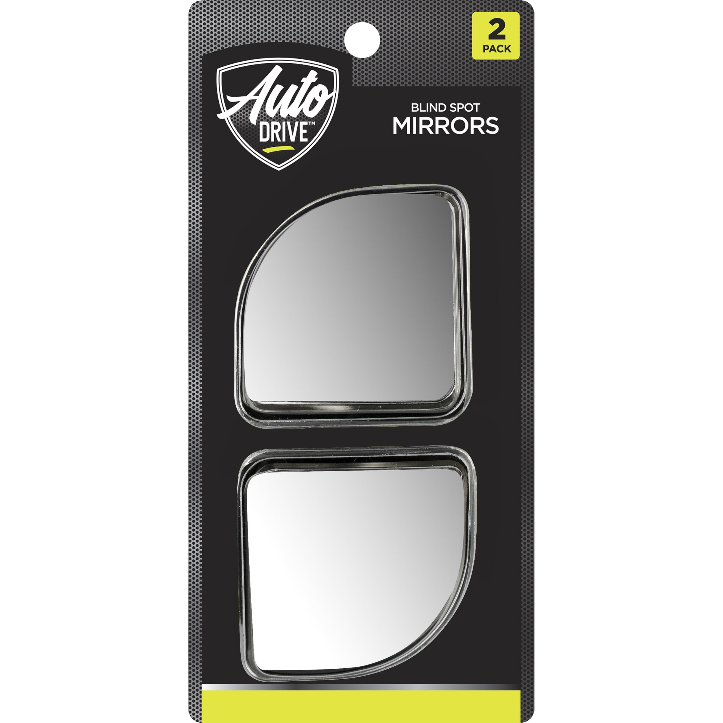 Auto Drive Quarter-Round Adjustable Blind Spot Mirror (Silver, 2-Pack) t49ot