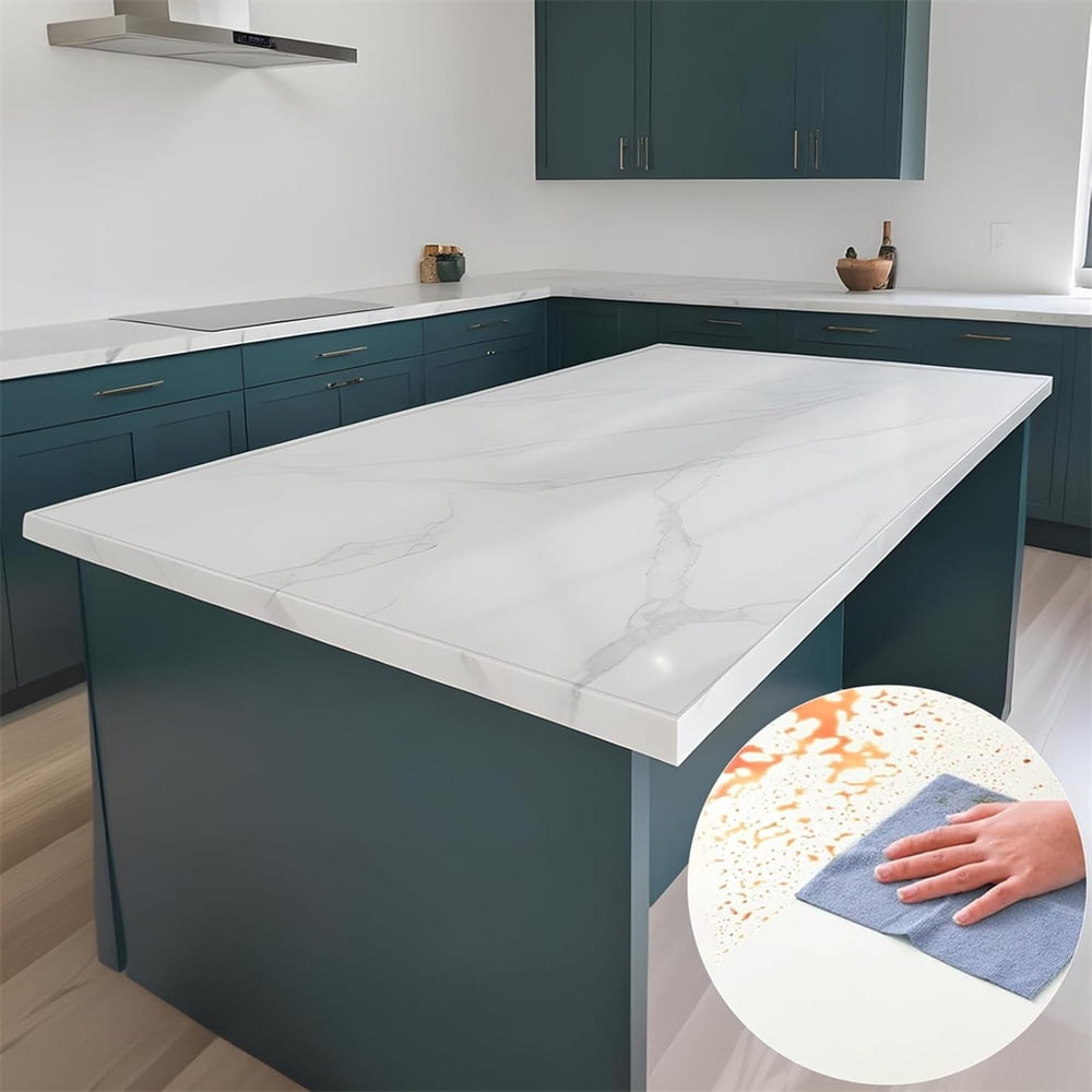 NOGIS Clear Wall Protector Contact Paper, Self-Adhesive Oil-Proof Film for Kitchen Cabinets and Furniture (Clear, 23.6 in x 78.7 in) 5ppqu