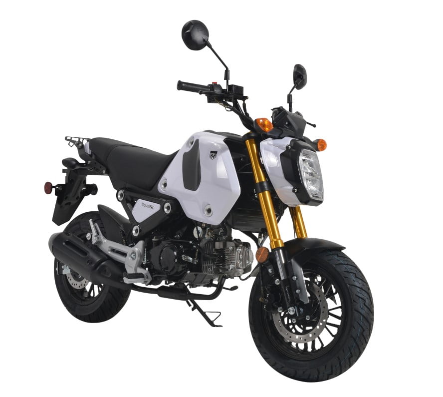 HHH 125cc Street Motorcycle Scooter with High-Visibility Headlights (Black, 30 in Seat Height) 1fivc