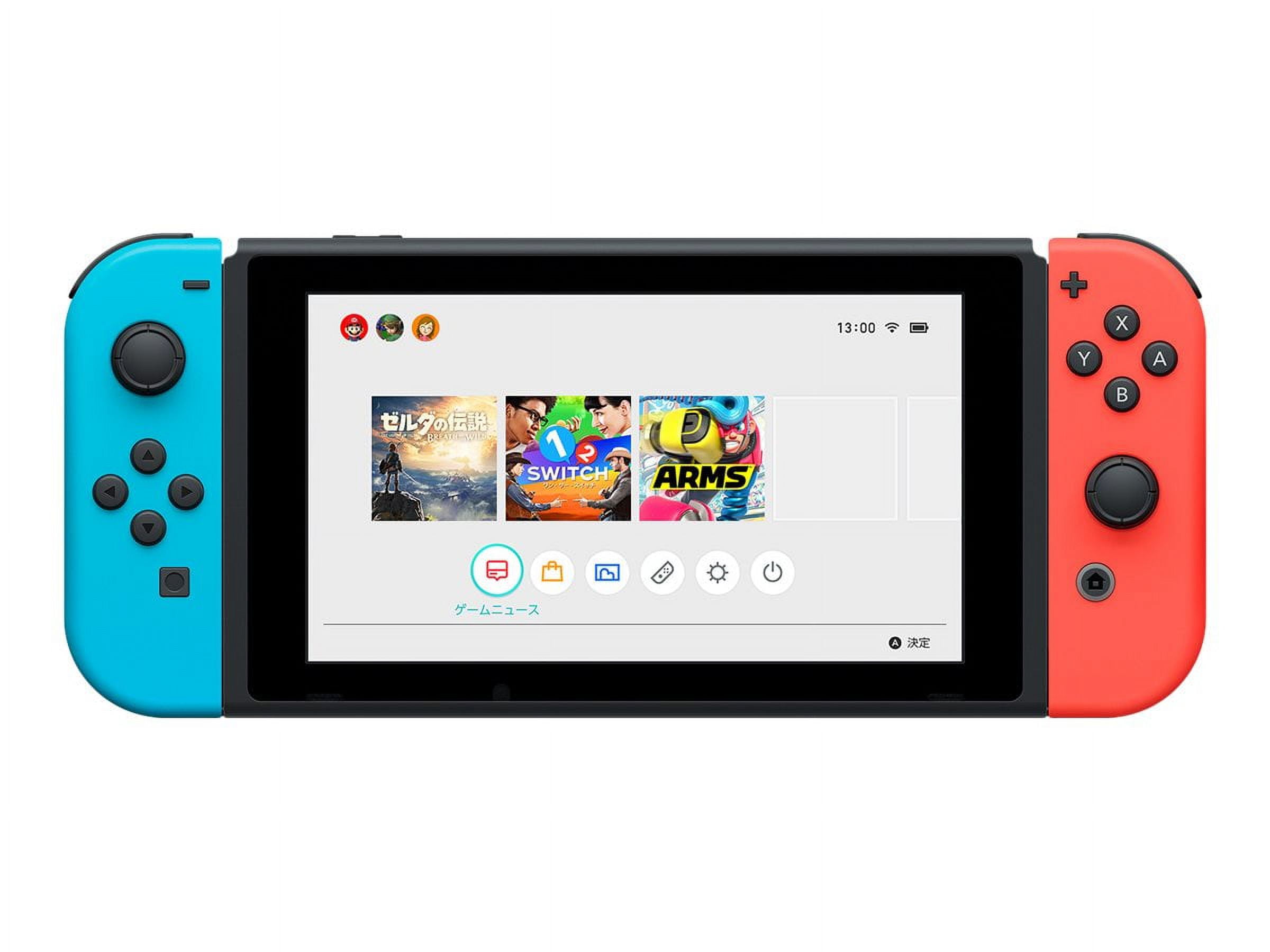 Nintendo Switch Gaming Console with Neon Blue and Neon Red Joy-Con (Standard Edition) nz29u