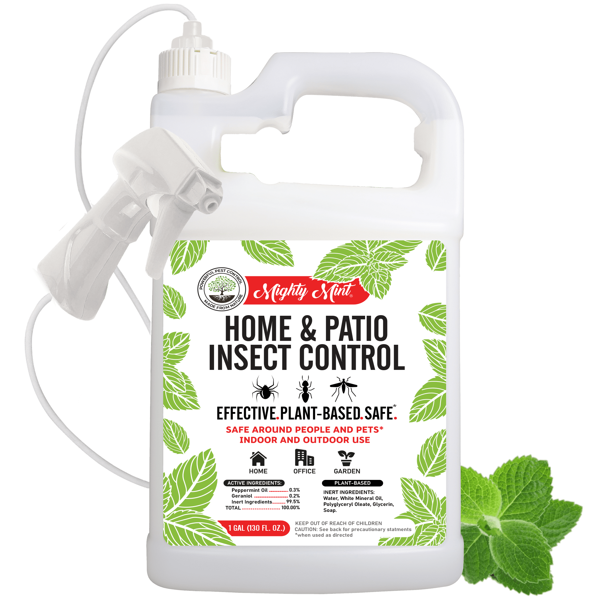 Mighty Mint Peppermint Oil Insect Control Spray for Home and Patio (Natural Pest Repellent, 130 fl oz) fxc6x