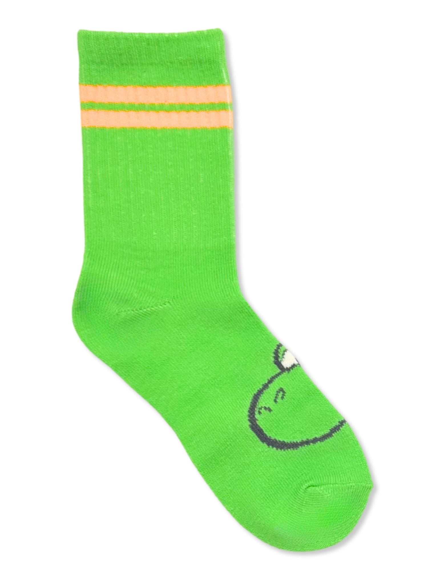 Super Mario Boys Mid-Crew Socks, Comfortable Athletic Footwear (Multi-Color, 3-Pack) jkf81