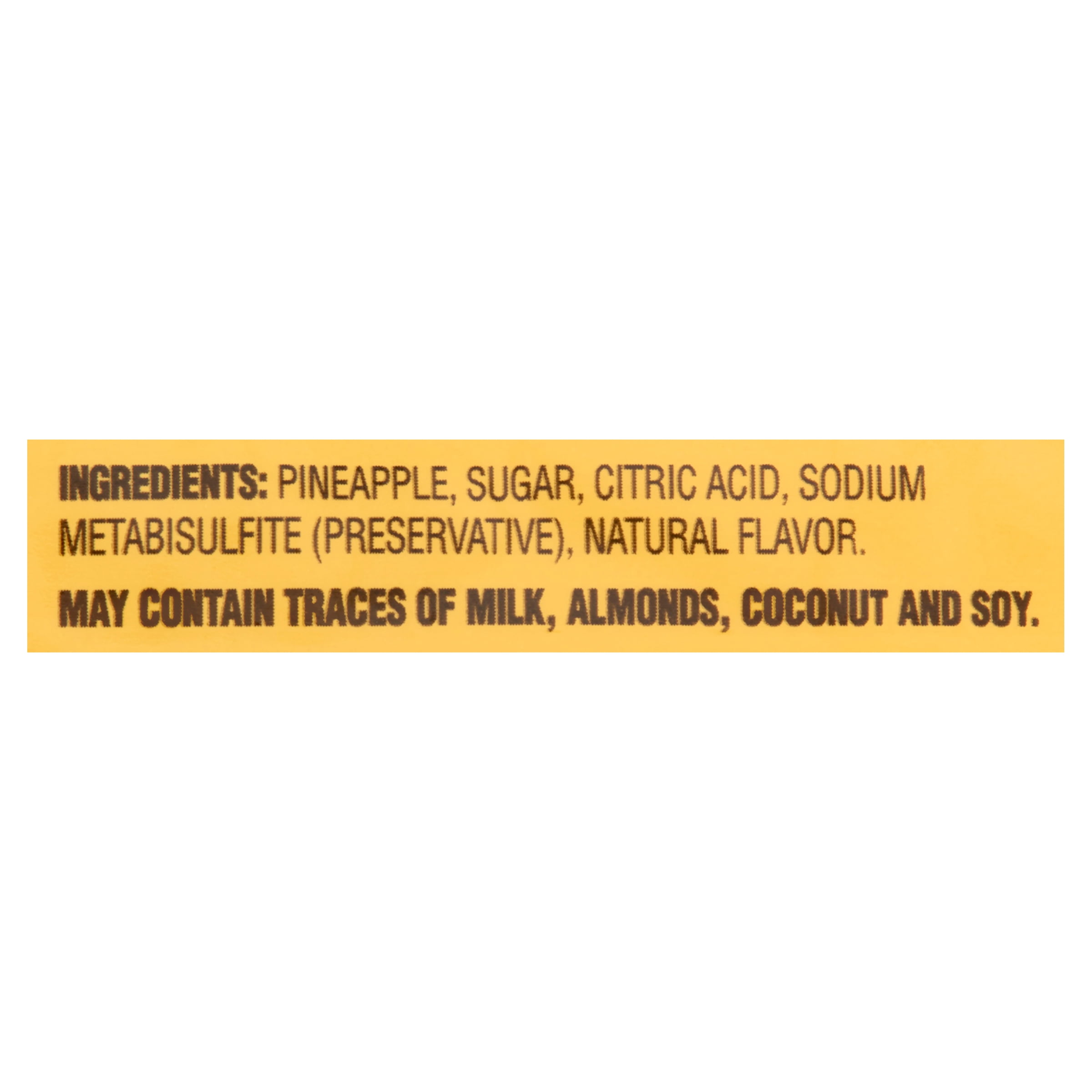 Great Value Sweetened Dried Pineapple Chunks (6 oz) 1e23j
