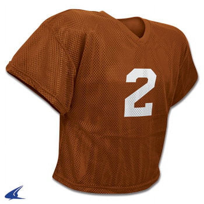 Champro Gridiron Football Practice Jersey, Breathable Porthole Mesh, Durable Athletic Apparel (Texas Orange, 3X-Large) 327zm