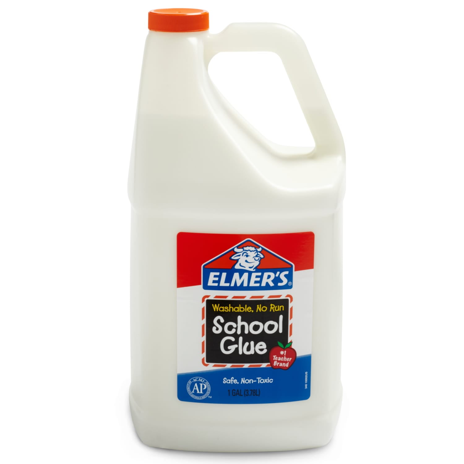Elmer's Liquid School Glue, Washable Adhesive for Slime and Crafts (White, 128 fl oz) mztwl