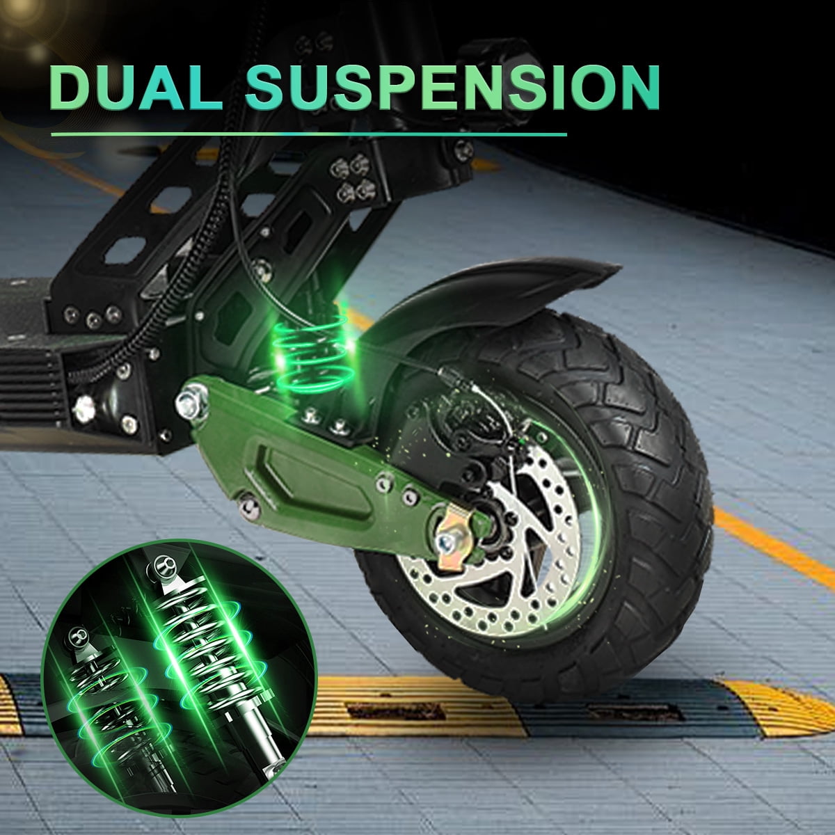 Goobee ZU06 Electric Scooter 1200W Motor 35 MPH High-Speed Commuter (10 in Tires, 50 Miles Range) hwm8j